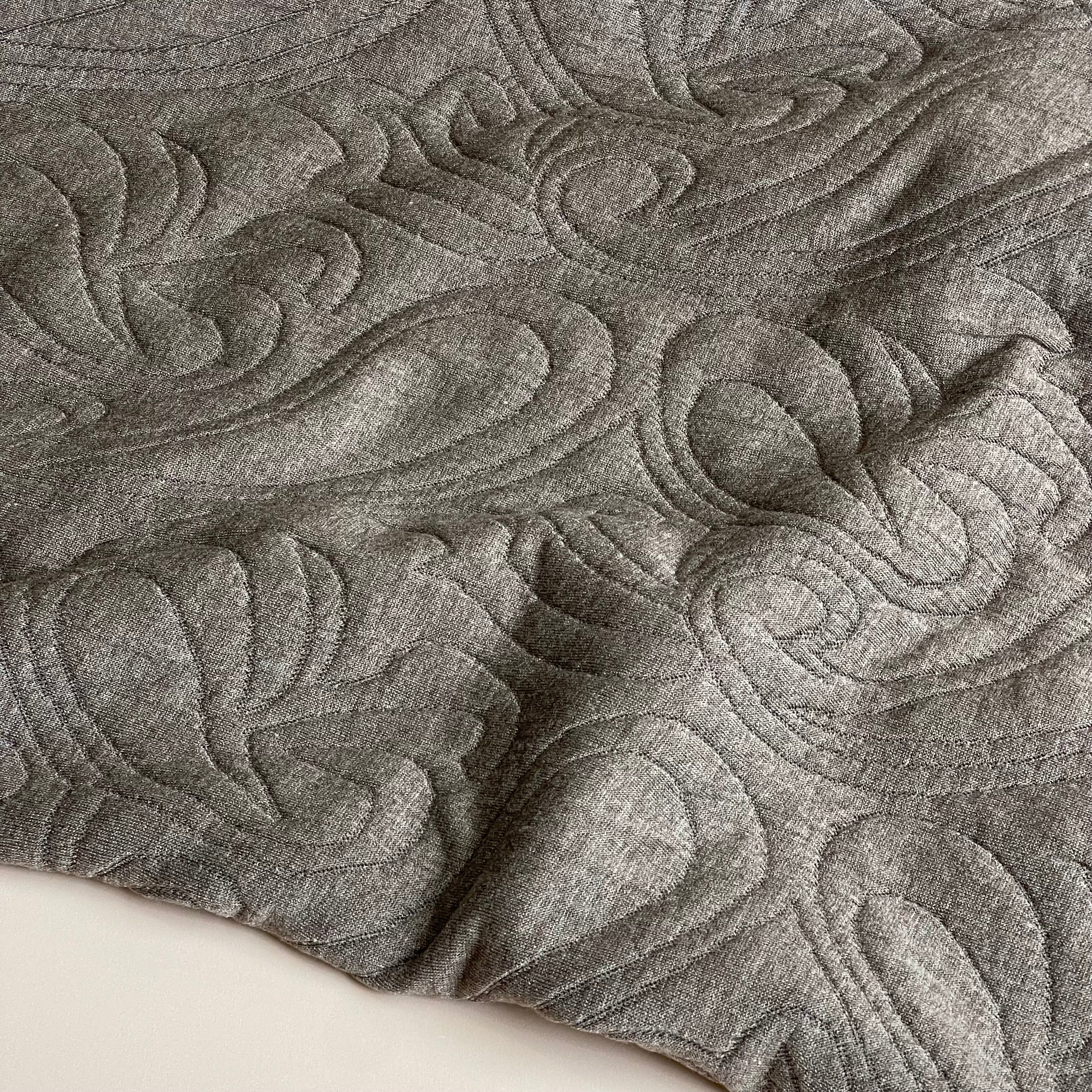 Paisley Jacquard Quilted Knit in Brown