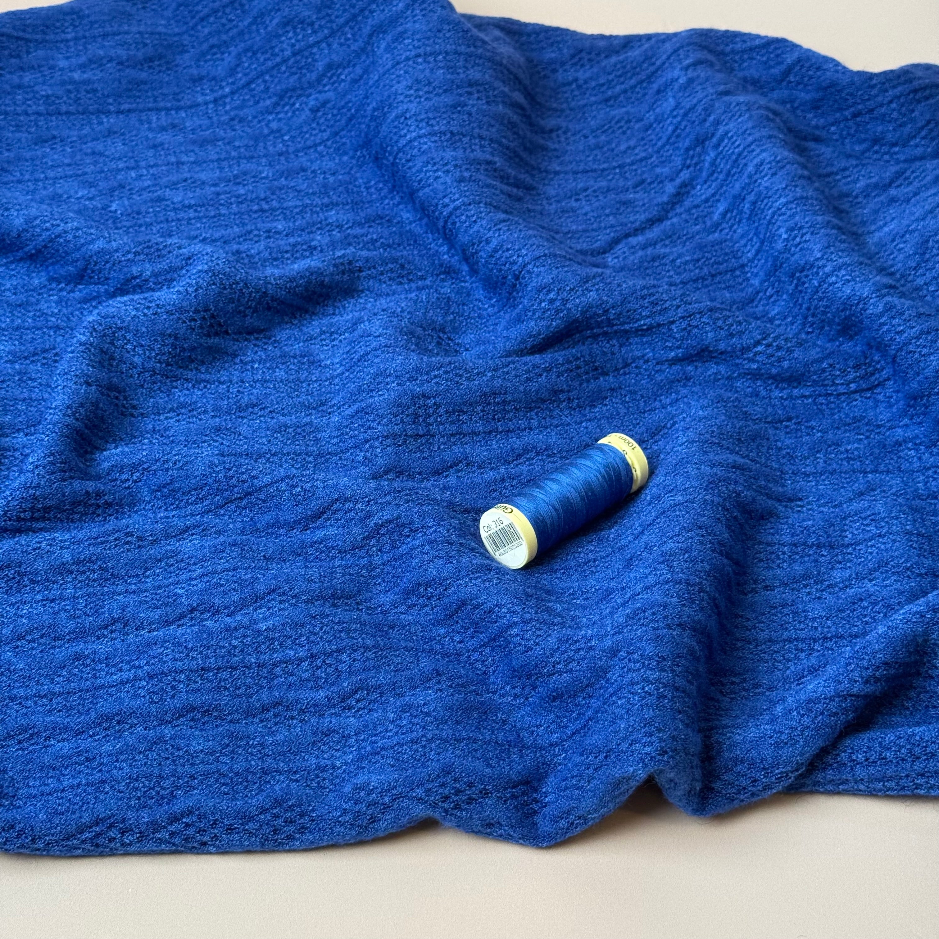 Lace Viscose Blend Sweater Knit in Royal Blue