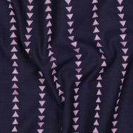 Boho Triangles Navy Yarn Dyed Cotton Jacquard