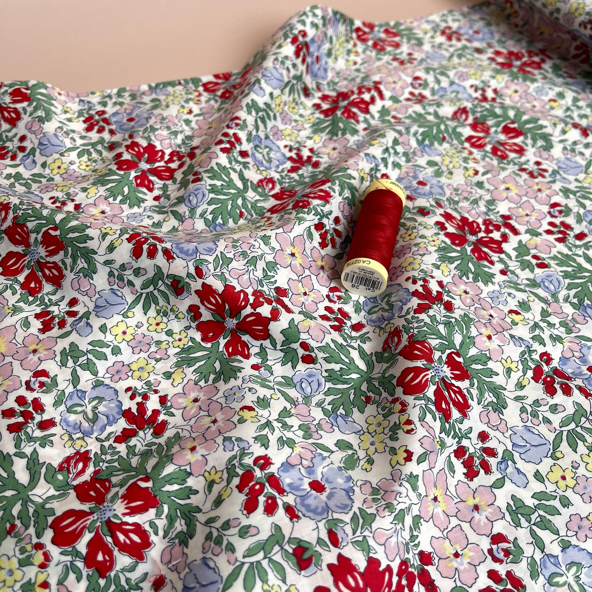 Summer Ditsy Meadow Cotton Lawn Fabric