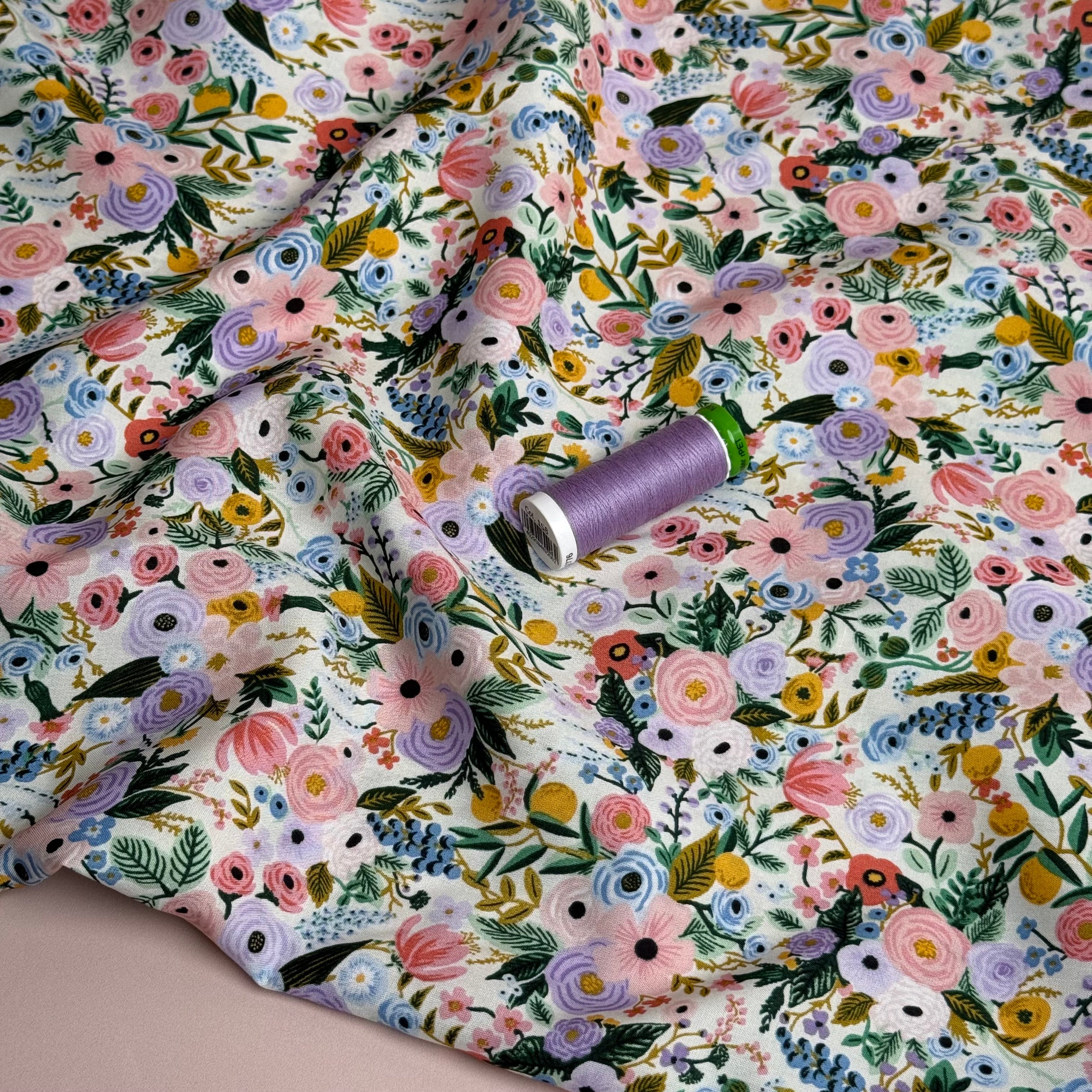 Rifle Paper Co -  Petite Garden Party in Ivory Rayon Fabric