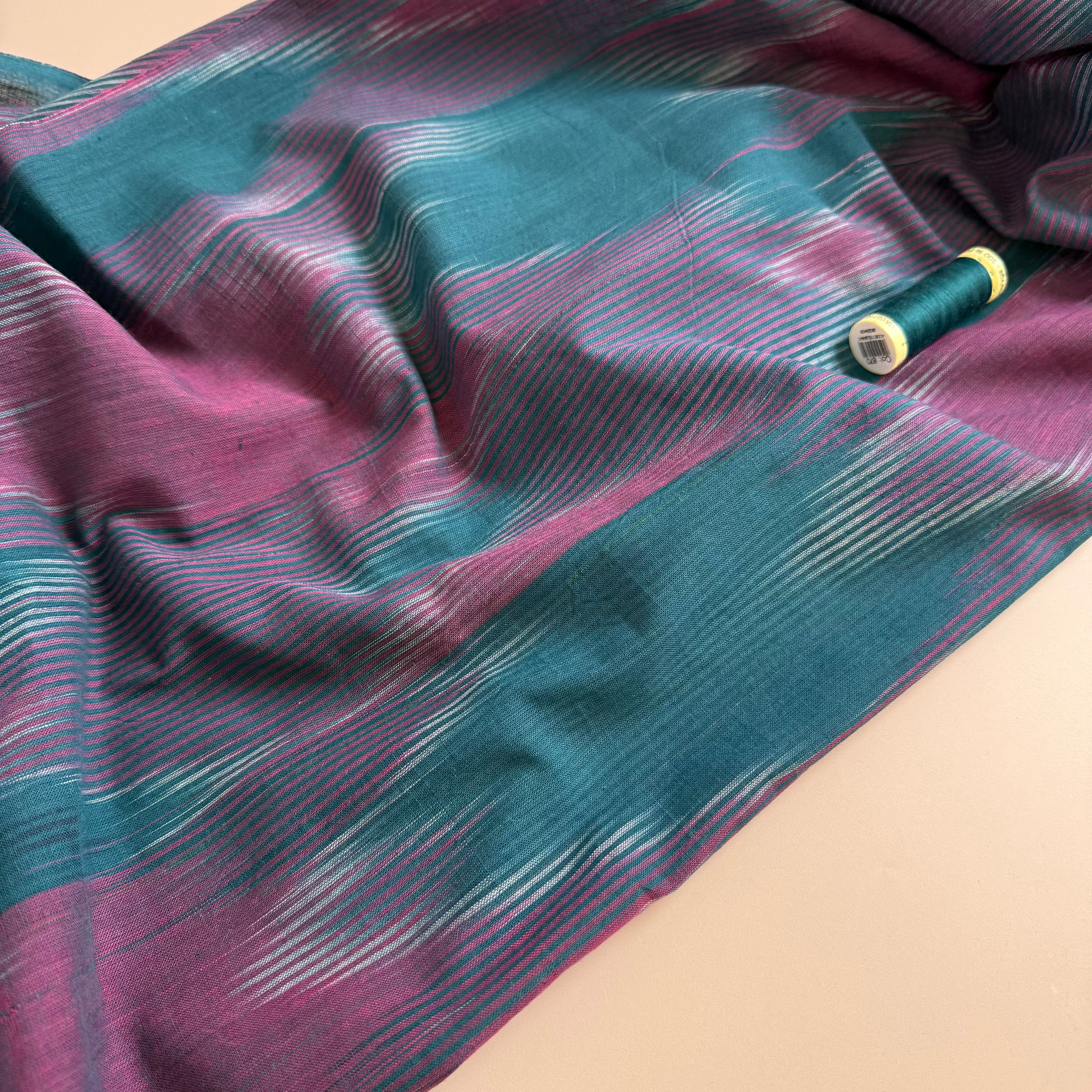Autumn Jewel in Classic Chevron Pure Cotton Handloom Fabric