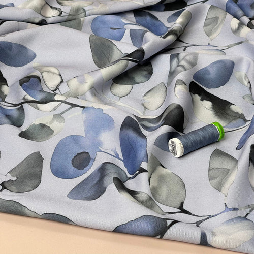 Light & Lush - Watercolour Foliage Viscose Twill Fabric