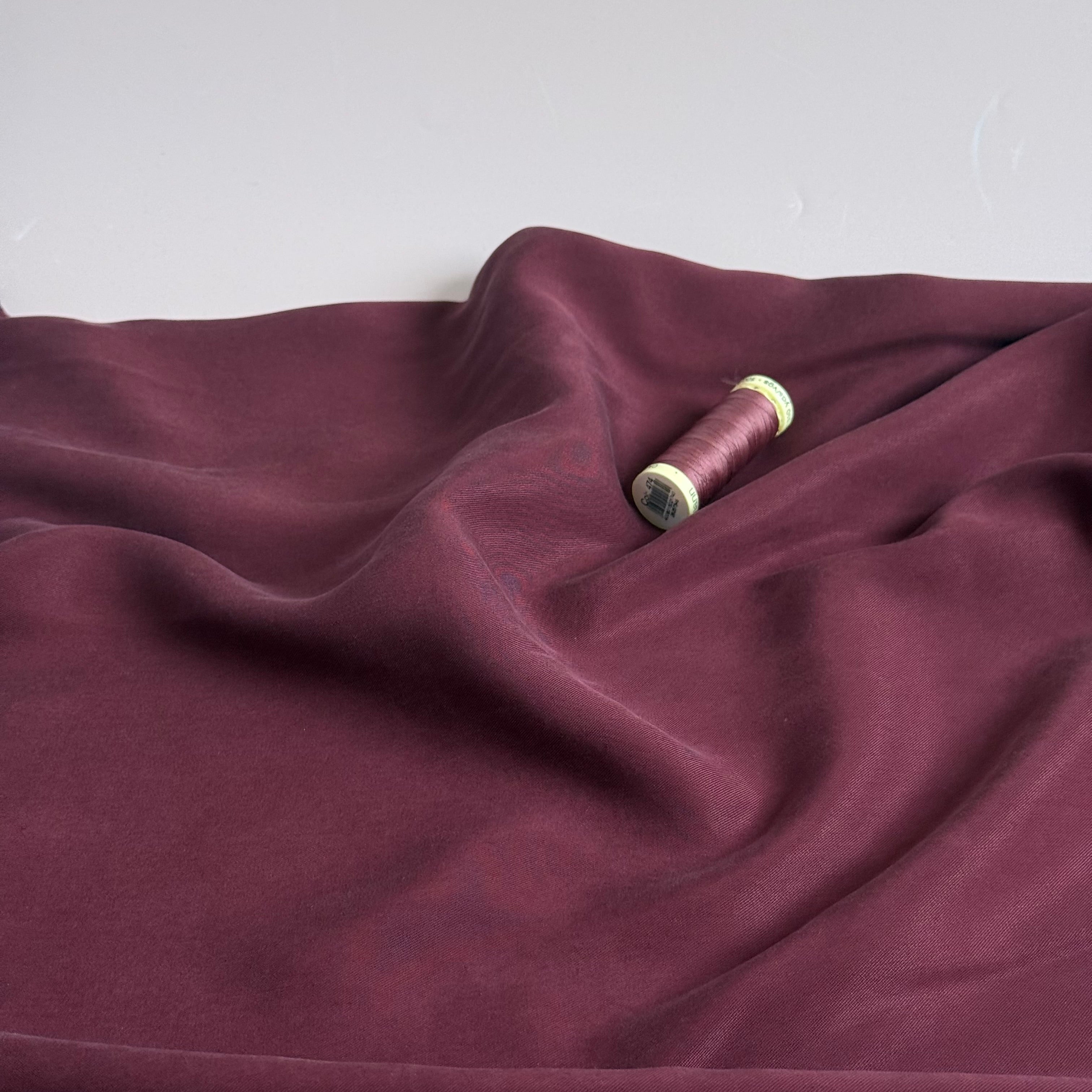 Lush in Budgundy TENCEL™ Lyocell Sandwashed Twill