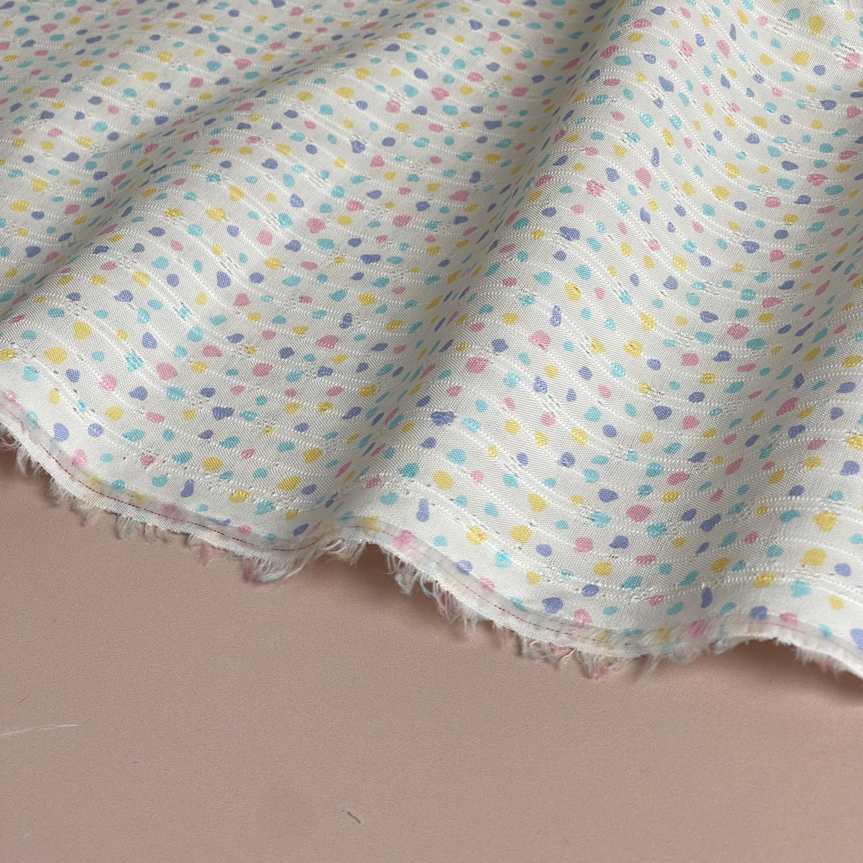 Confetti Lace Stripes Cotton Fabric