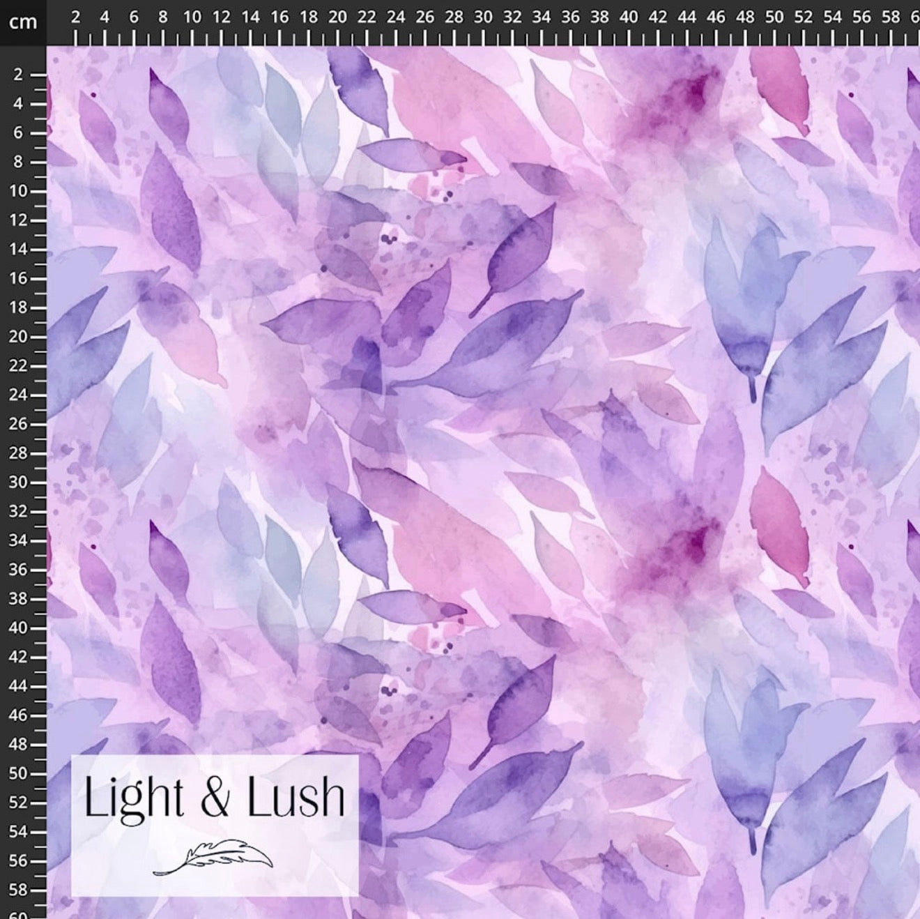 Light & Lush - Lilac Foliage Viscose Twill Fabric