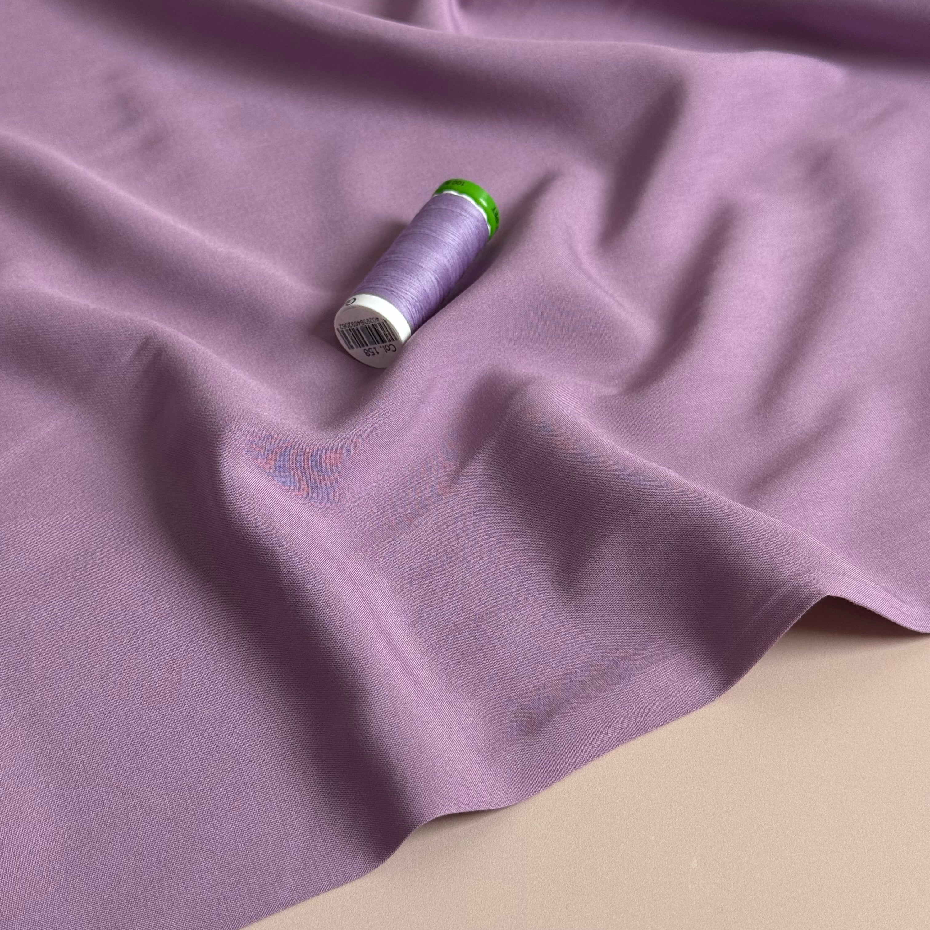 Elegance Lilac Plain ECOVERO Viscose Fabric