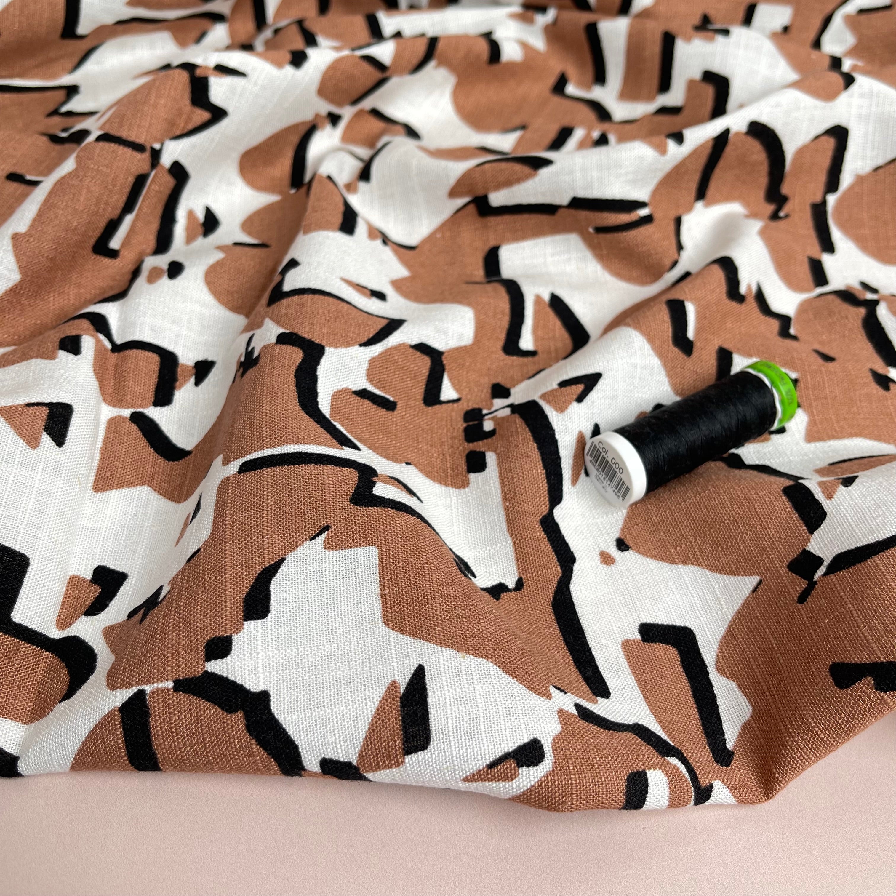 Shapes Sienna Linen Viscose Blend Fabric