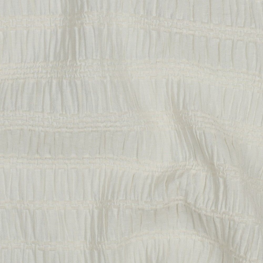 Chenille Jacquard Fabric in Ecru