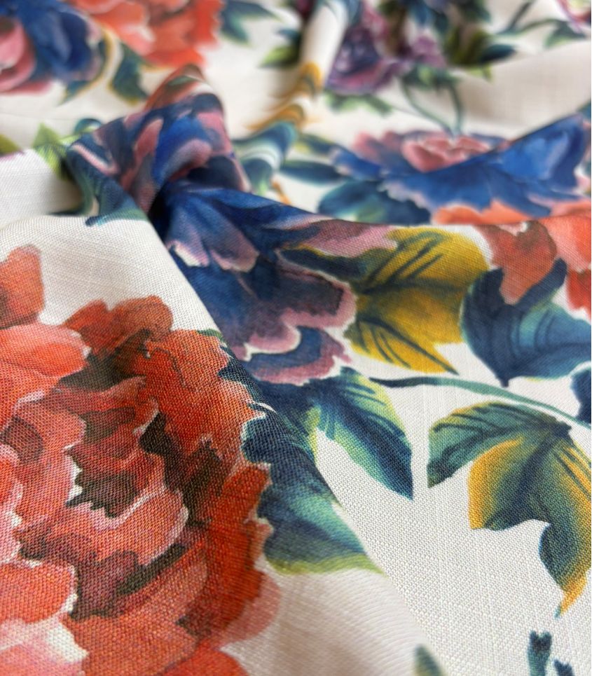 Cousette - Vintage Flowers Viscose Fabric
