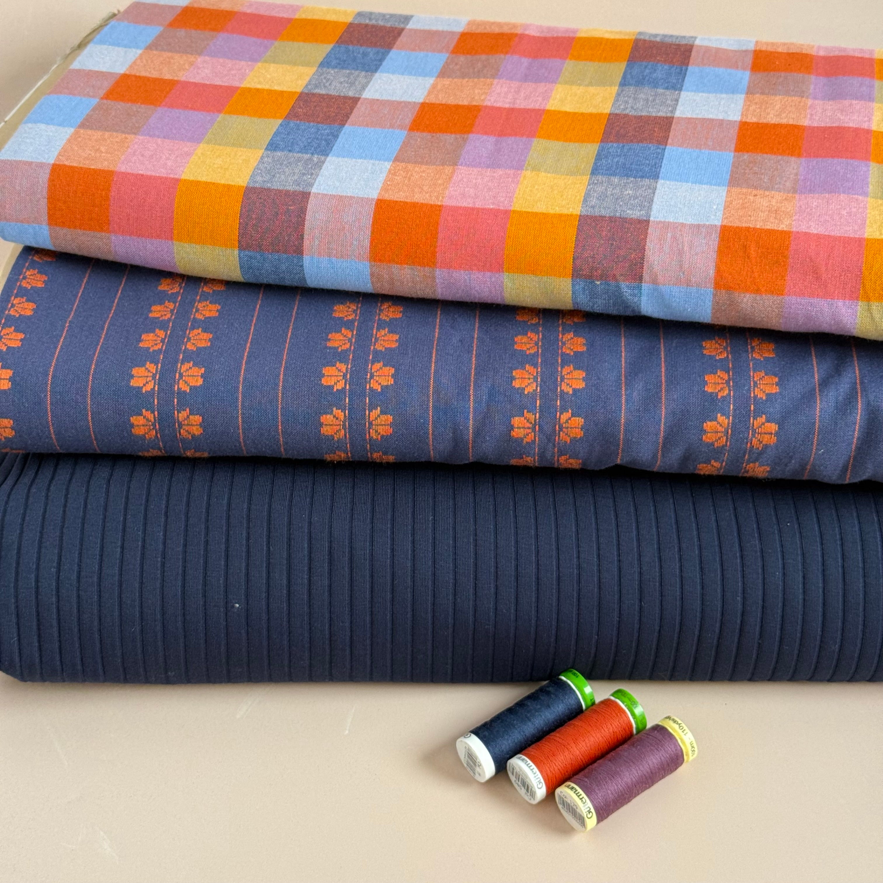 Fableism Supply Co - Fine and Dandy Cornucopia Happy Checkers Reversible Cotton