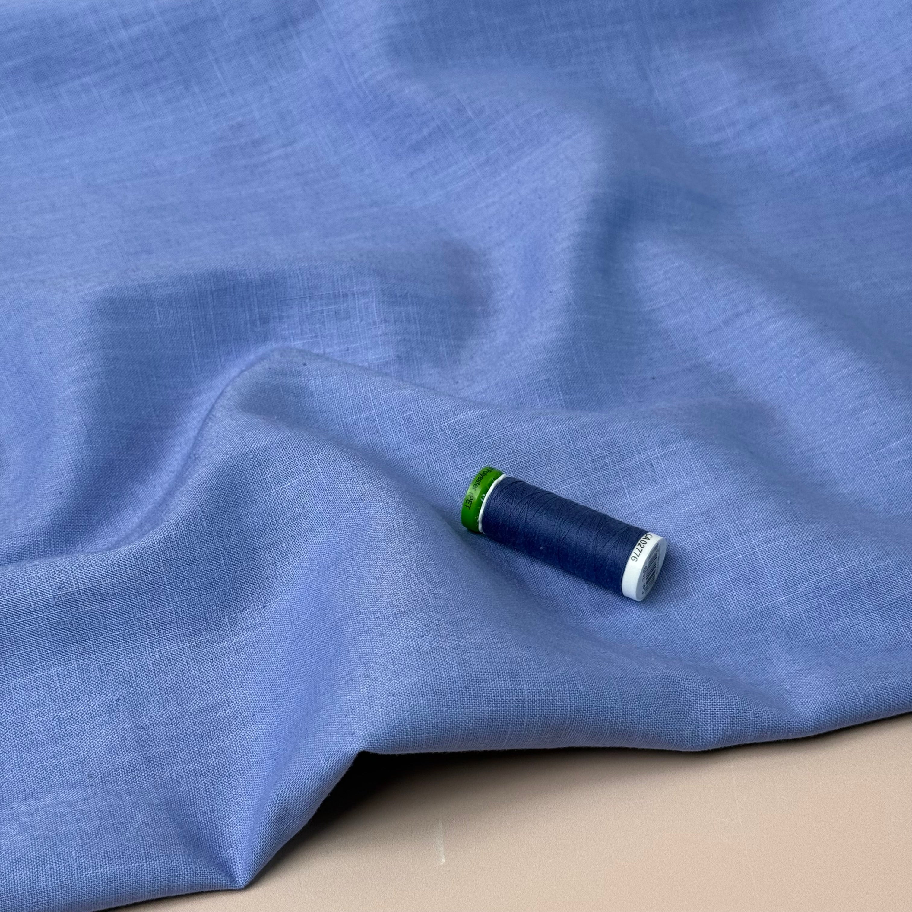 Breeze LIGHT Periwinkle - Enzyme Washed Linen Fabric