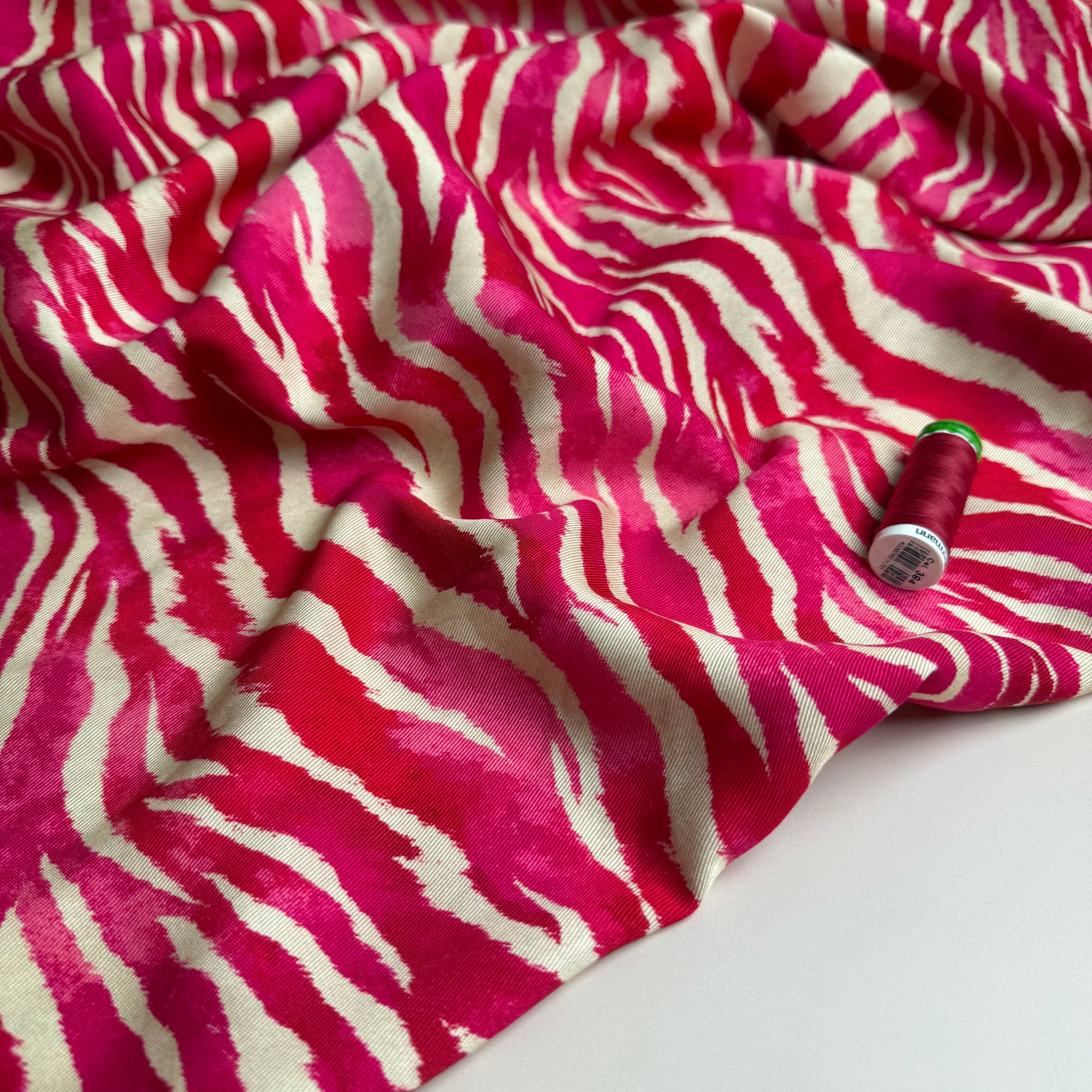 Pink Safari Lyocell Twill Fabric