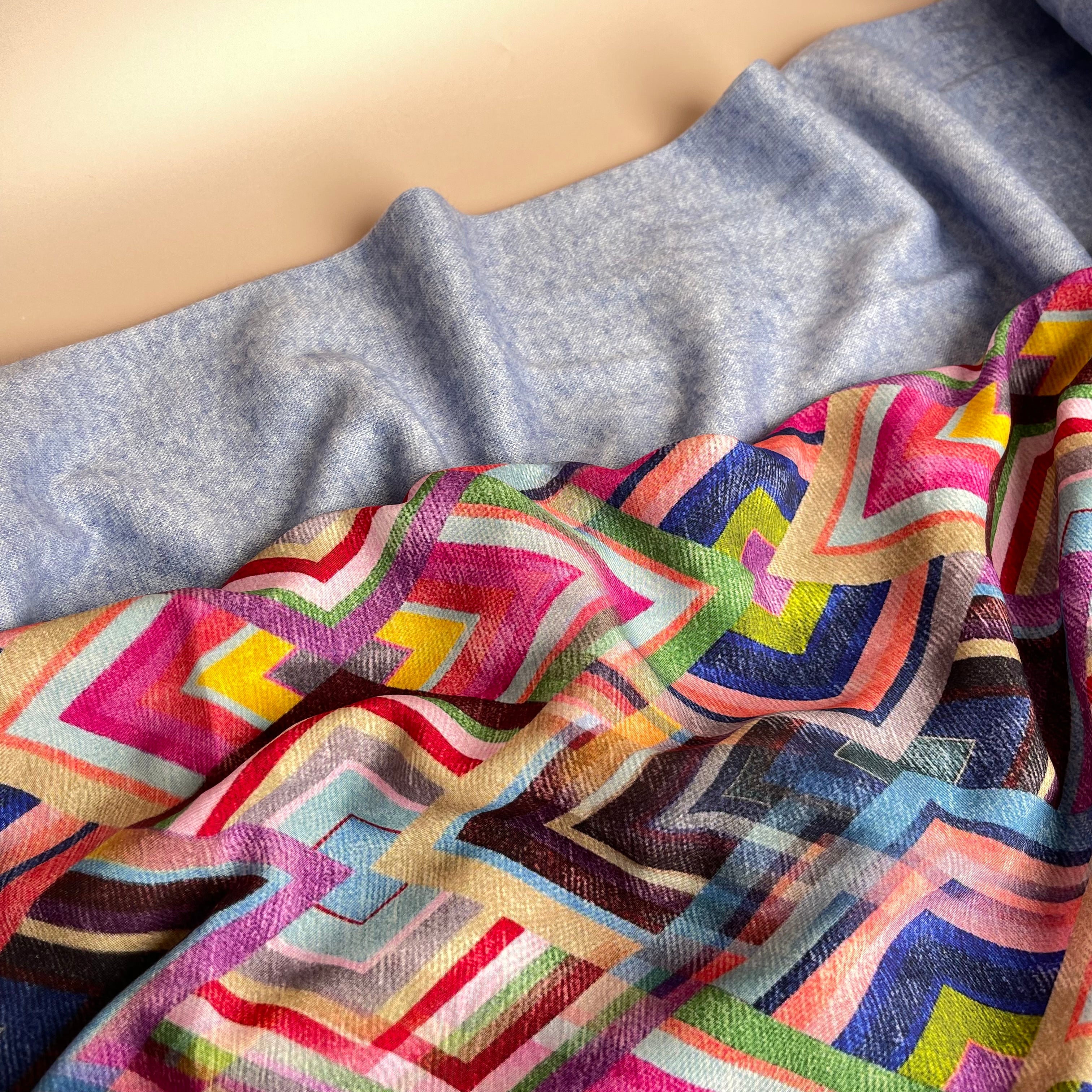 Snug Viscose Blend Sweater Knit in Hydrangea Blue