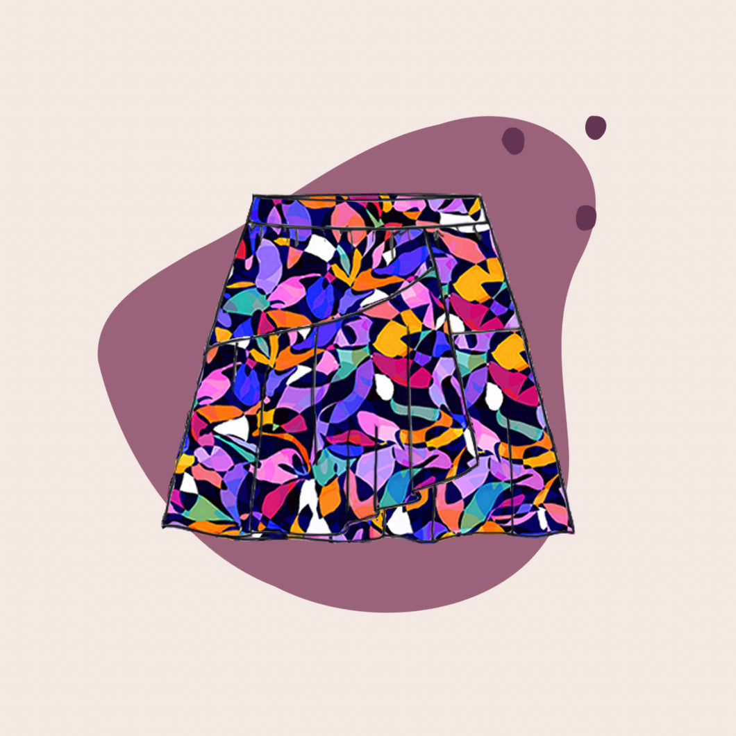 Sewing Kit - Bliss Skirt Sewing Kit in Rainbow Leaves (2 colour options)