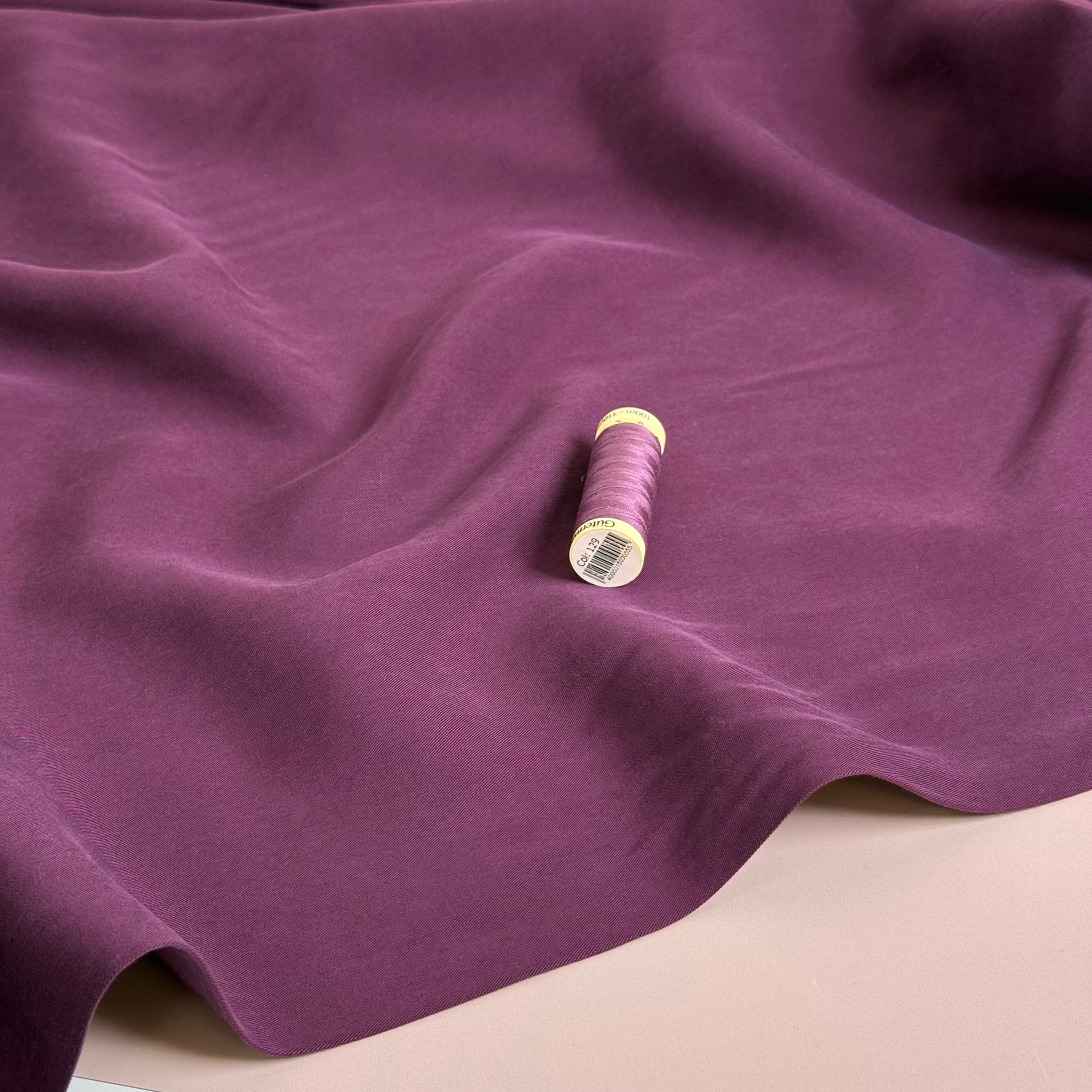 Lush in Aubergine TENCEL™ Lyocell Sandwashed Twill