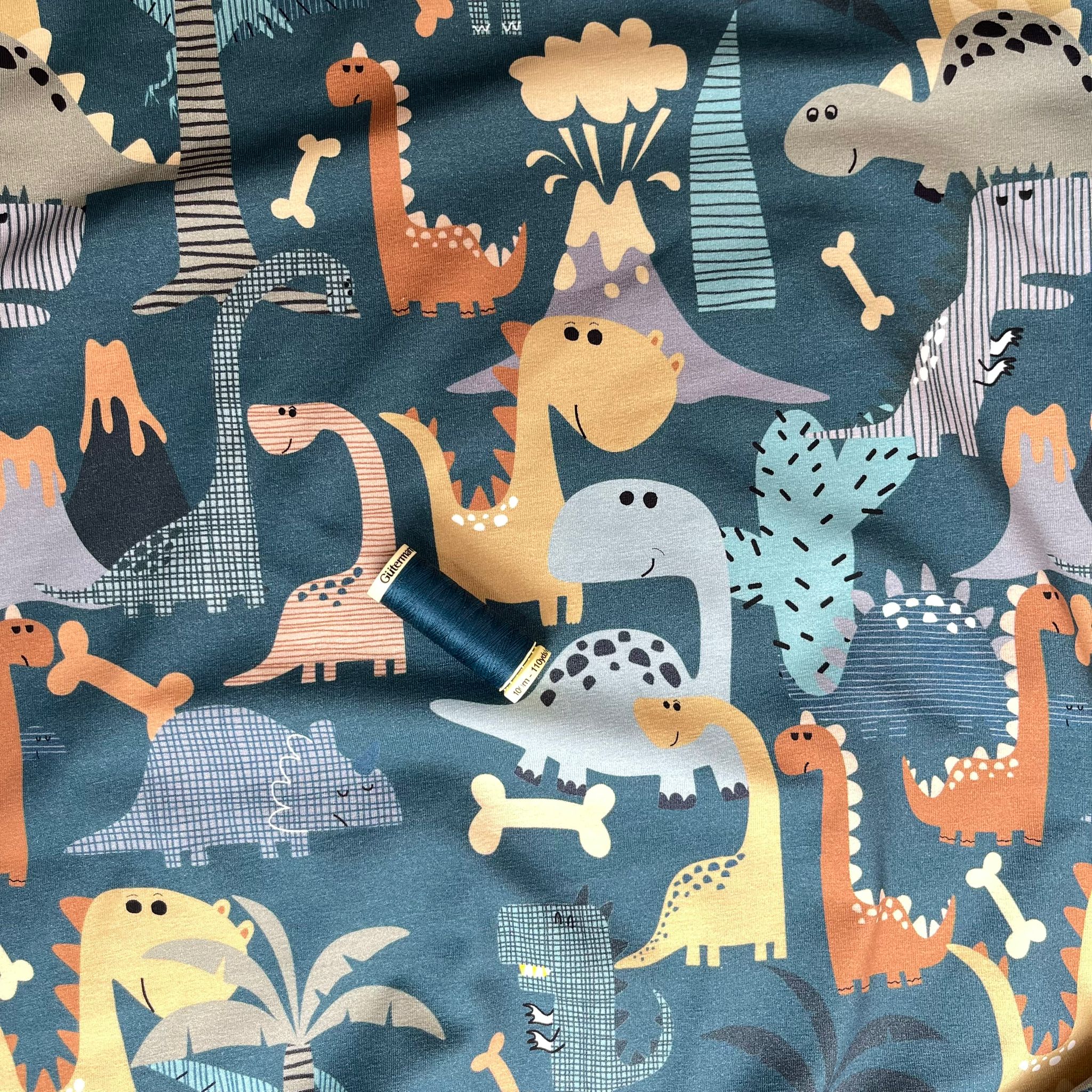 Danish Design - Dino Party Cotton Jersey Fabric