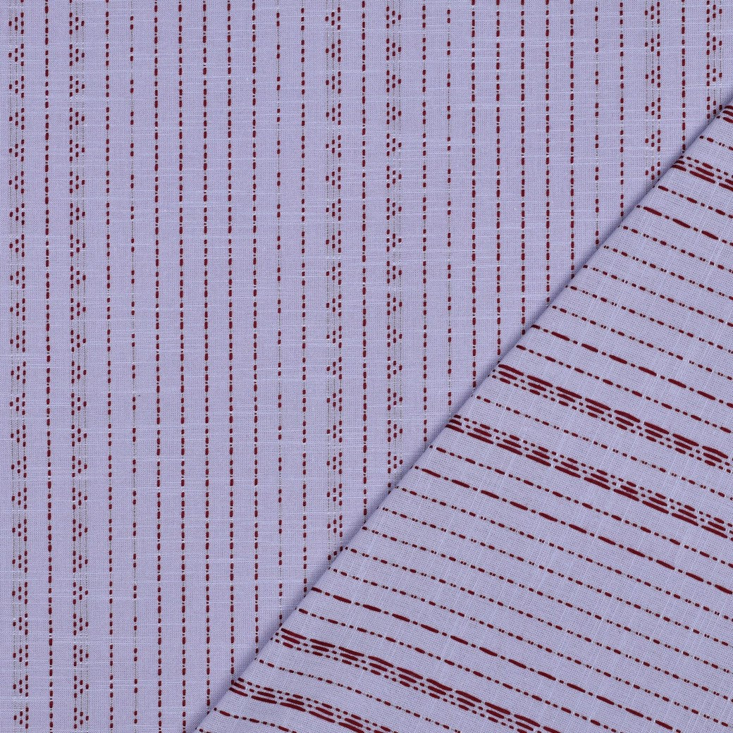 Boho Stripes Lilac Yarn Dyed Cotton Jacquard