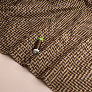 Deadstock Houndstooth Pure Soft Wool Coating