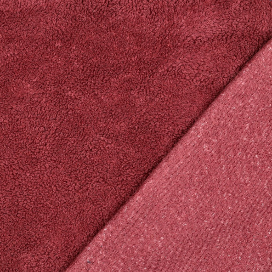 Cotton Teddy Fabric in Plum