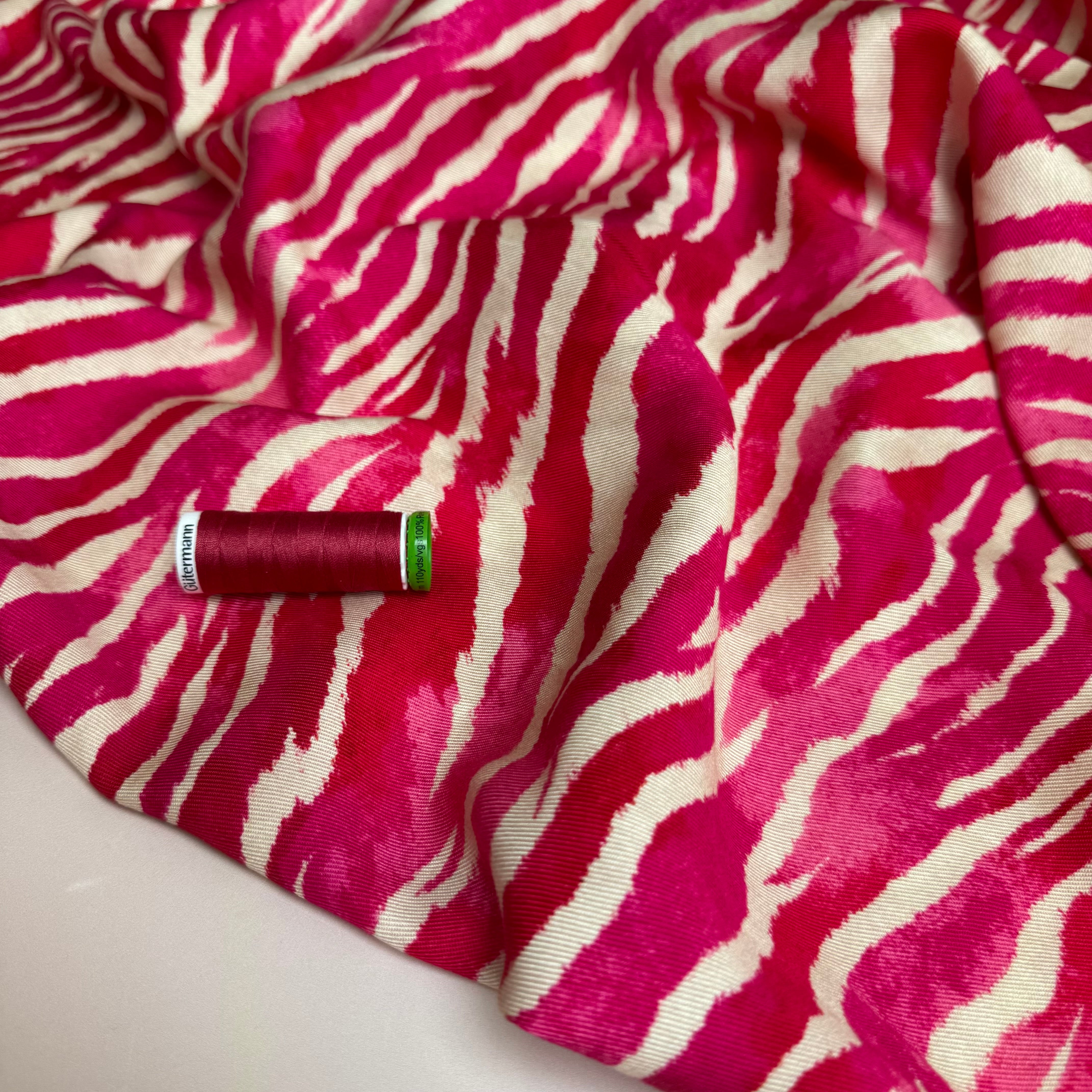 Pink Safari Lyocell Twill Fabric