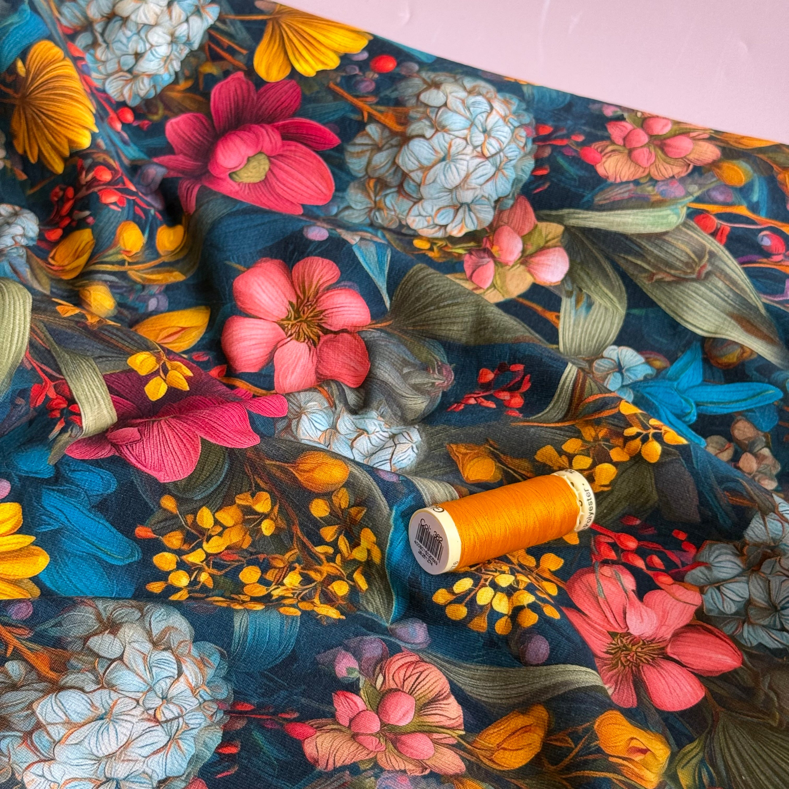 Botanical Garden Cotton Sweat Shirting Fabric