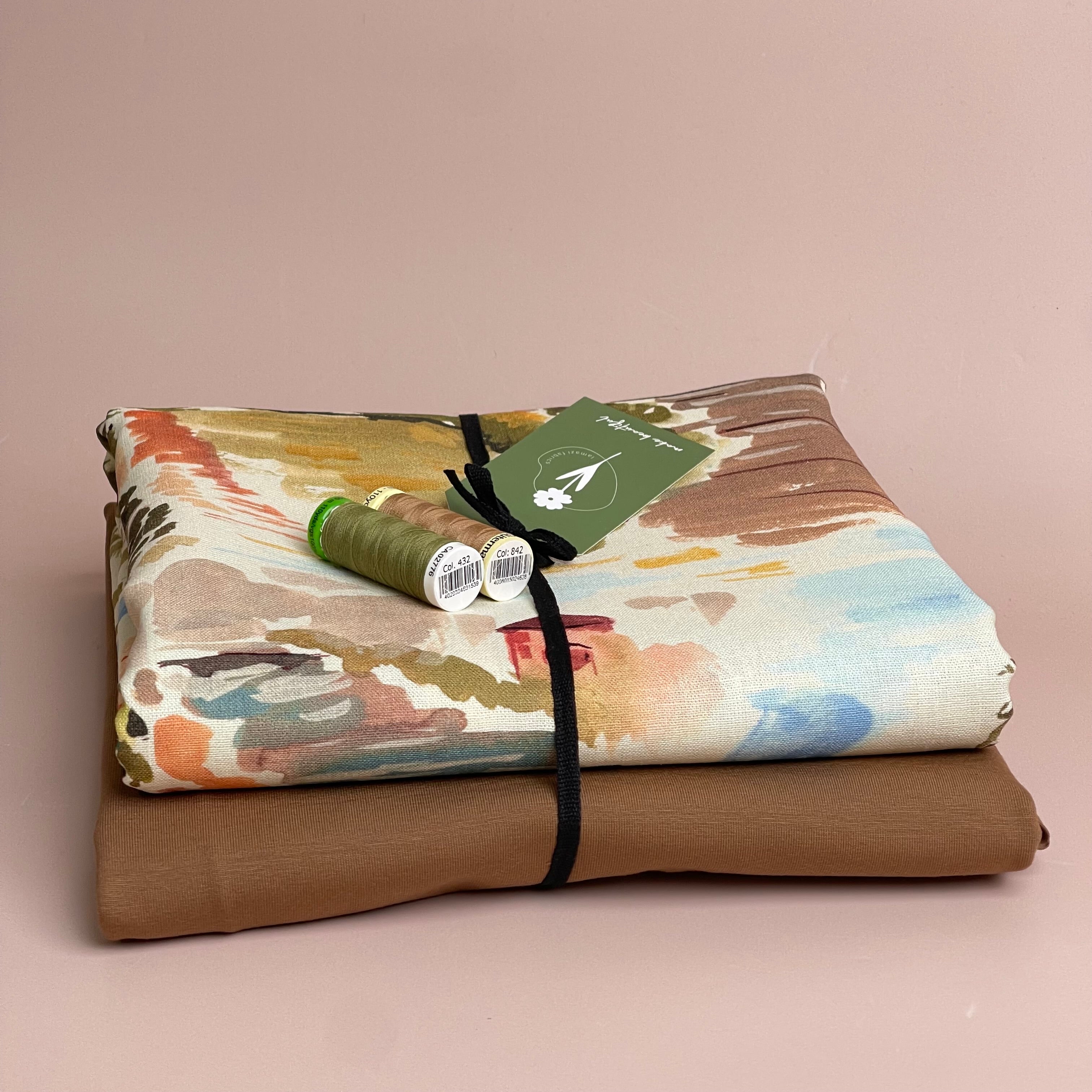 Make an Outfit Colour Bundle - Italian Landscape Viscose Linen & Cotton Jersey