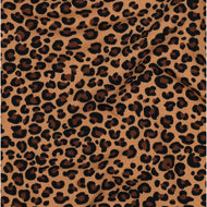 Animal Print Brown Cotton French Terry Fabric