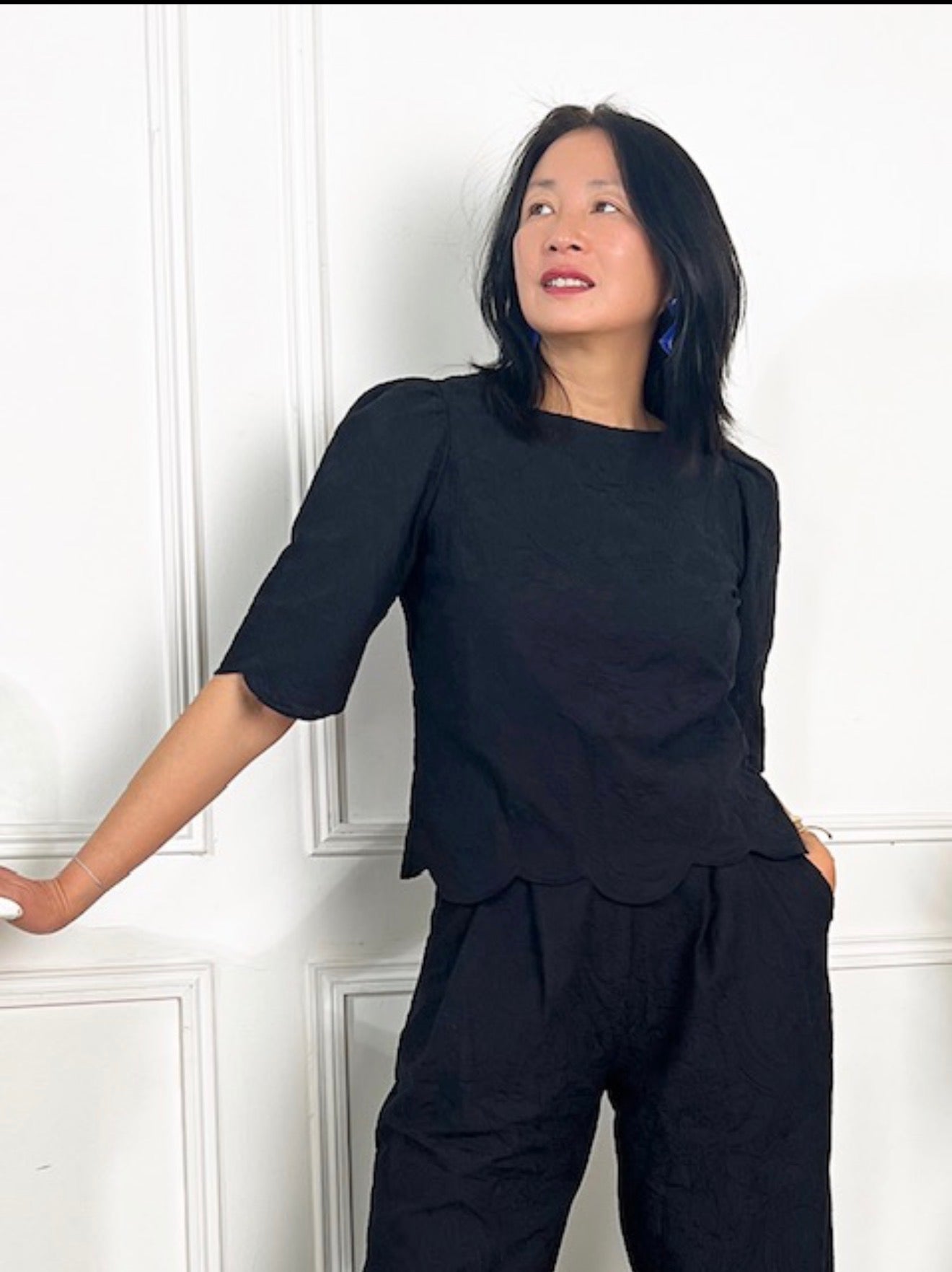 My Dress Made - Luna Scalloped Embroidered Pure Cotton Fabric