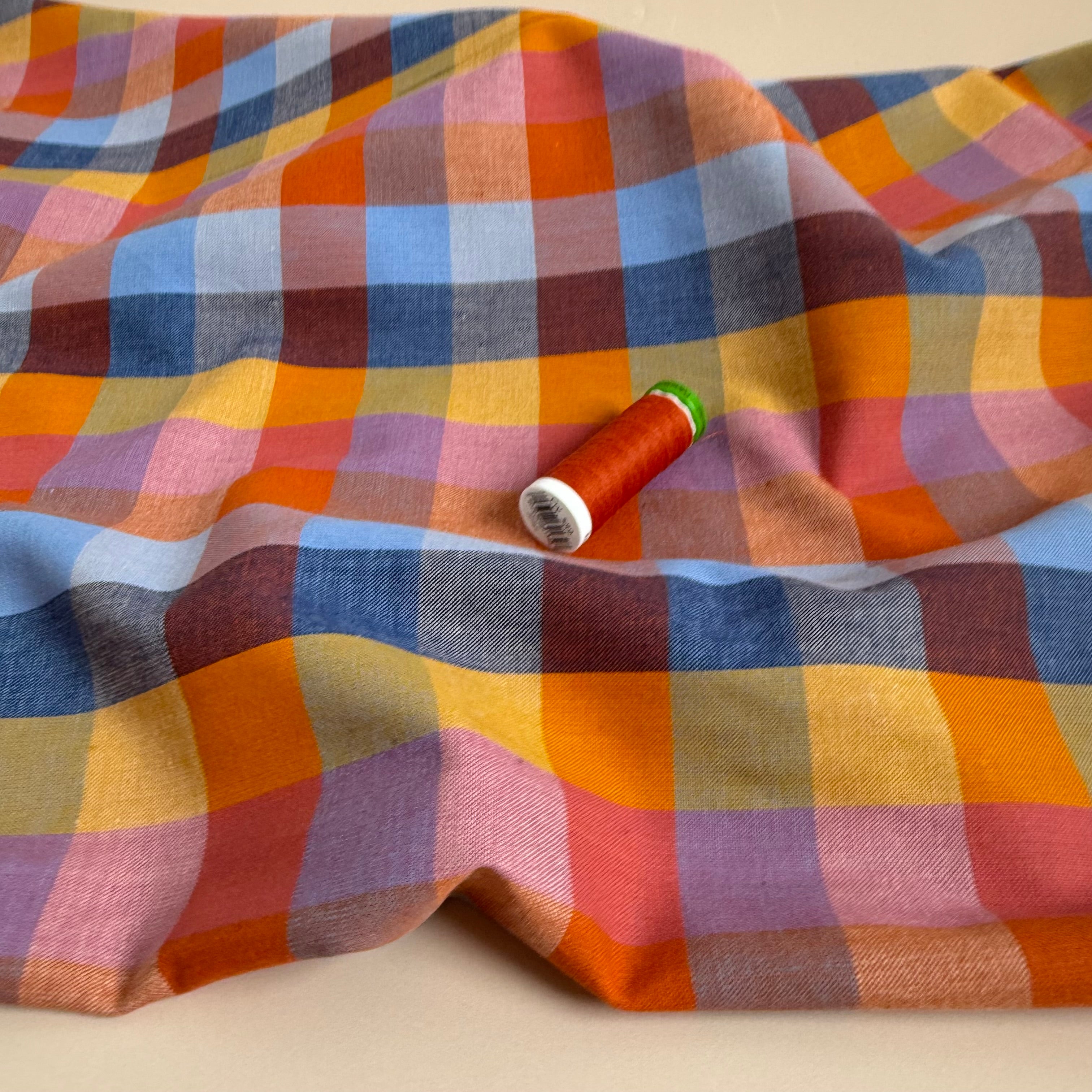 Fableism Supply Co - Fine and Dandy Cornucopia Happy Checkers Reversible Cotton