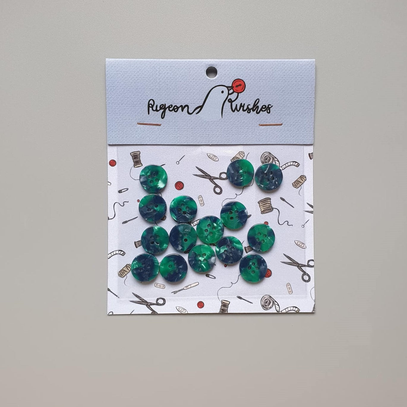 Pigeon Wishes - Wicked Medium 20mm Size Buttons (pack of 10)