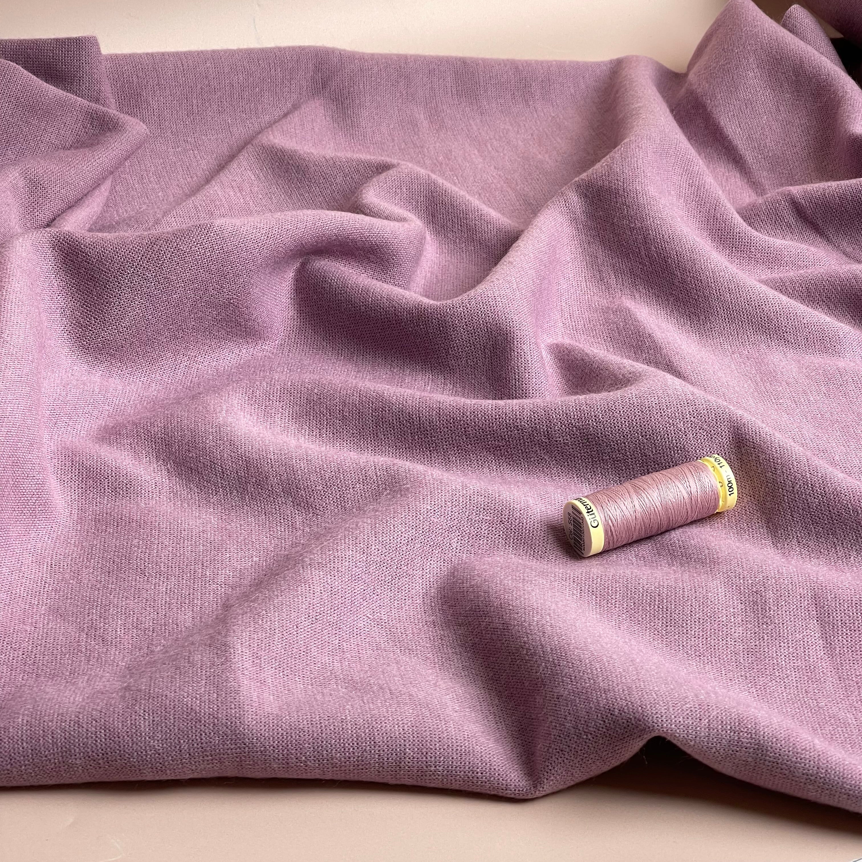 Merino Touch Viscose Blend Sweater Knit in Lilac