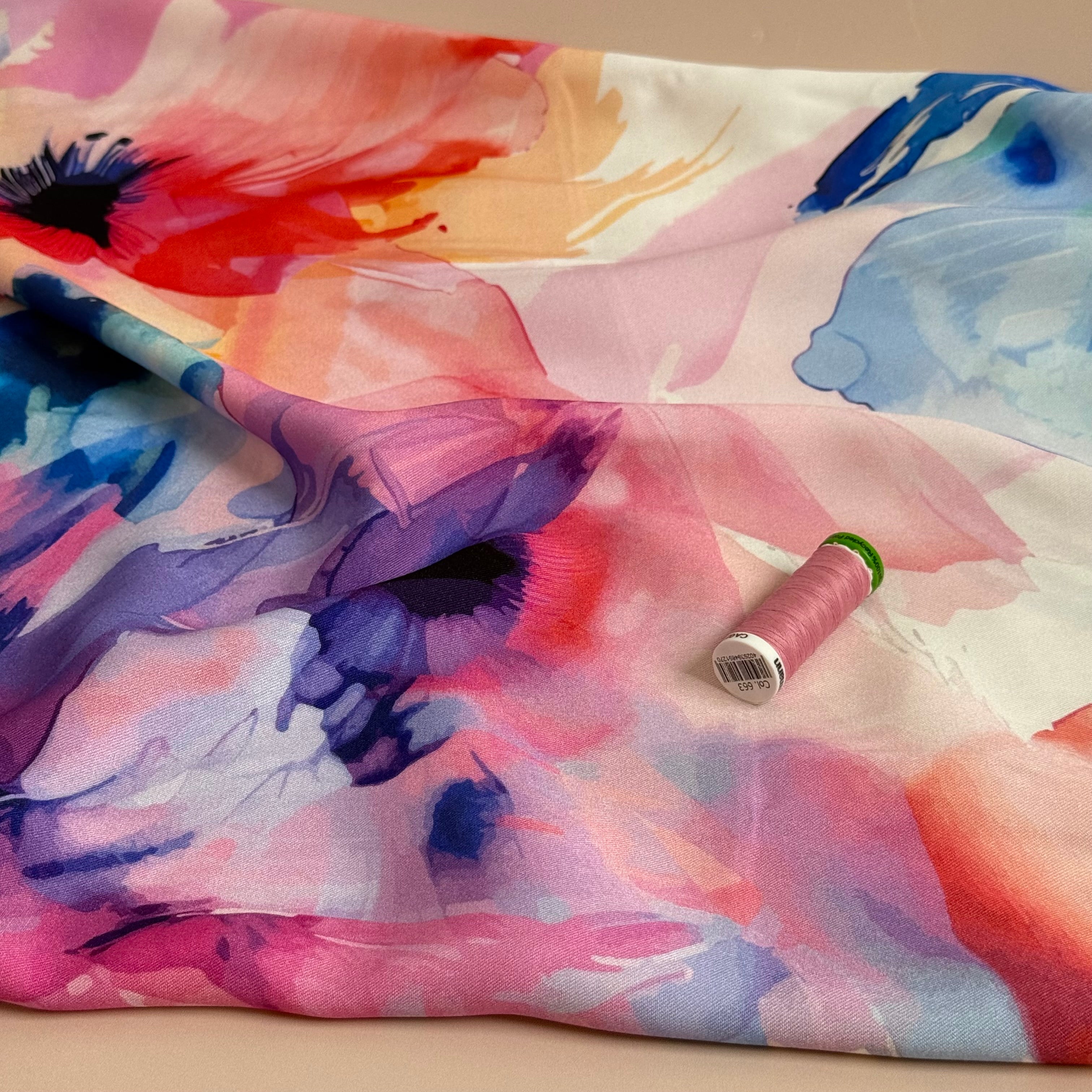 Light & Lush - Bold Blooms Viscose Twill Fabric