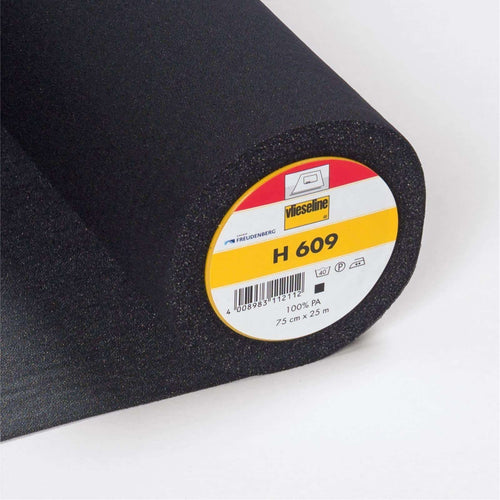 Fusible Lightweight Stretch / for Jersey H 609 Interfacing in Black - Sold in Half Meters