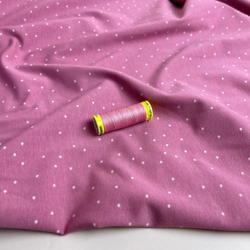 Danish Design - Pink Snow Dots Cotton Jersey Fabric