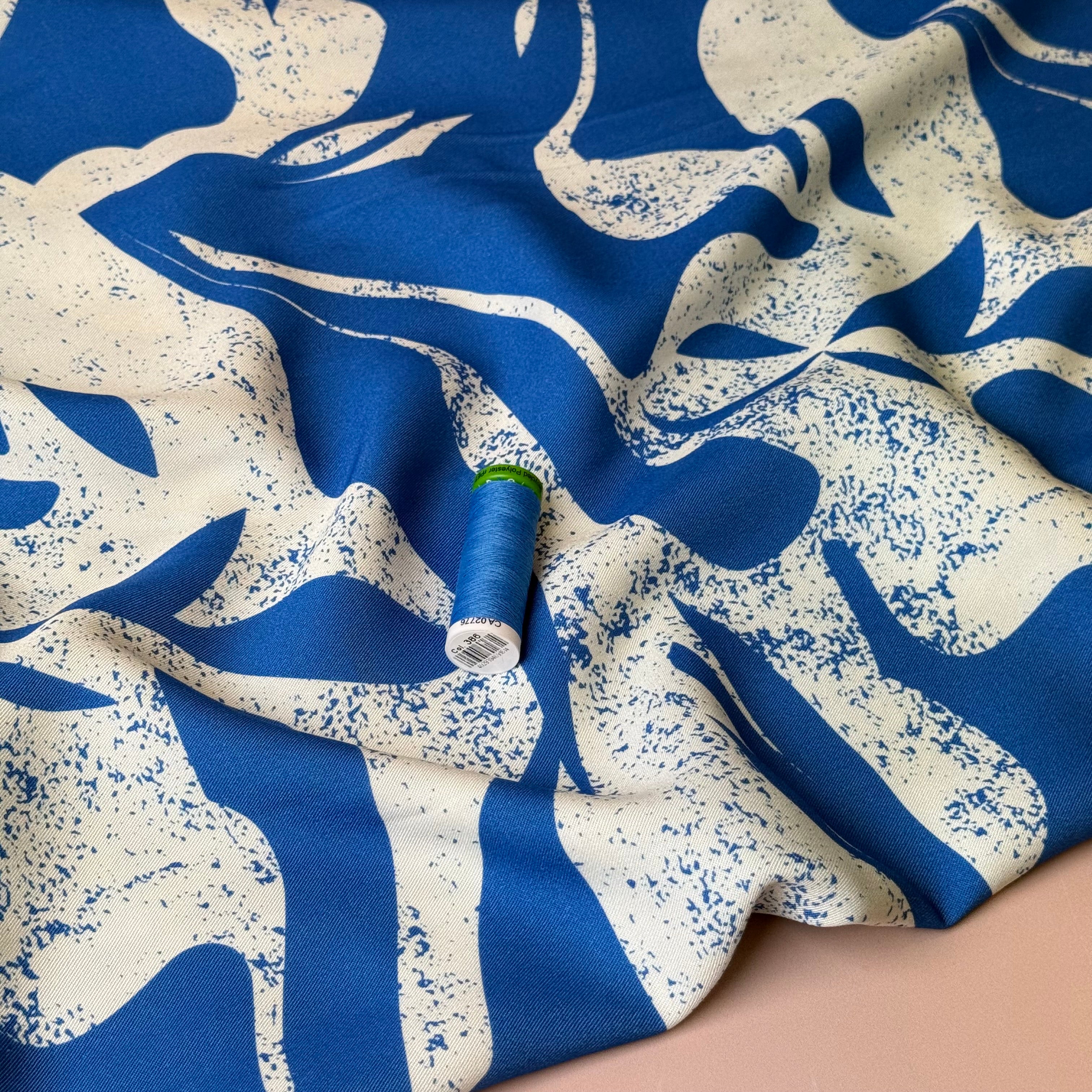 Light & Lush - Mediterranean Waves Viscose Twill Fabric