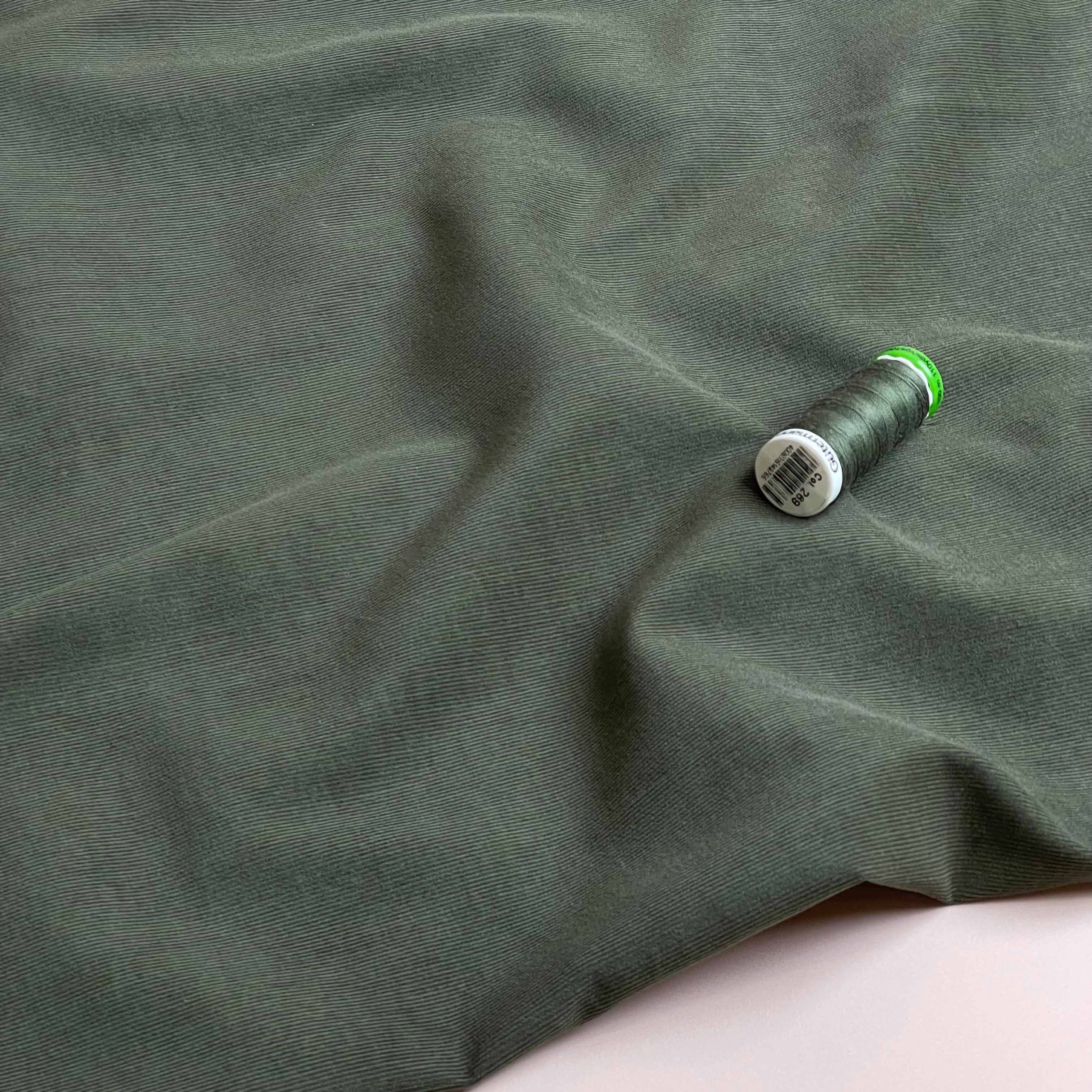 28 Wale Pure Cotton Needlecord in Khaki