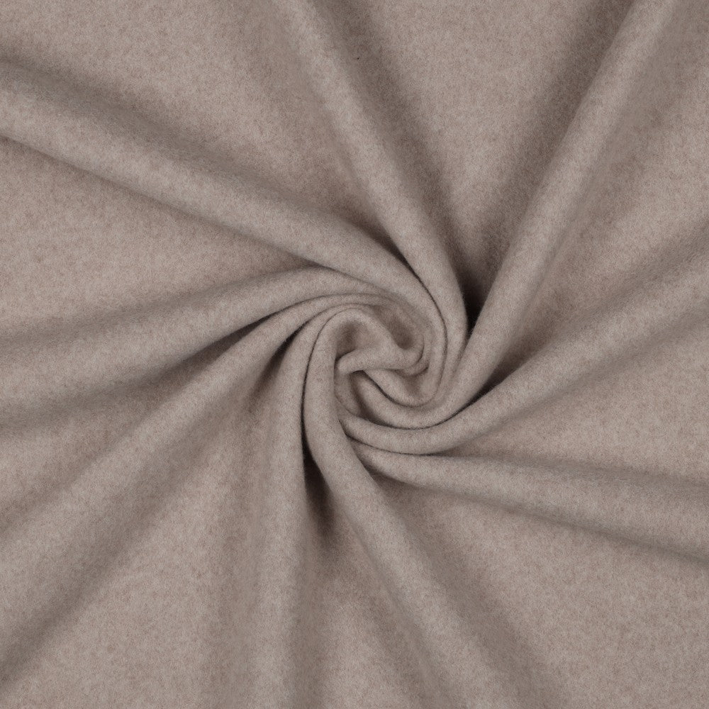 Pure Organic Cotton Fleece in Taupe Melange