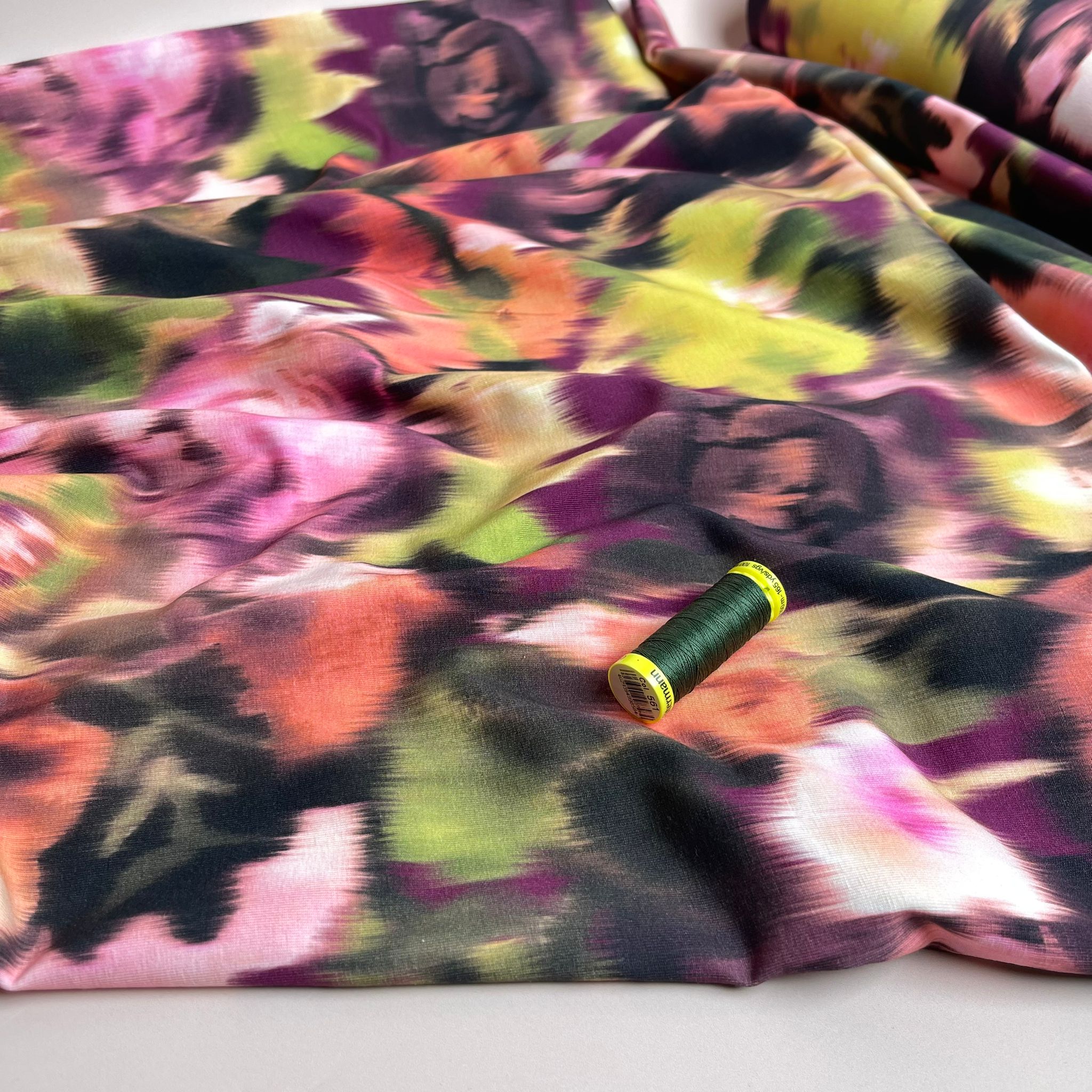 Danish Design - Autumn Watercolour Florals Cotton Jersey Fabric