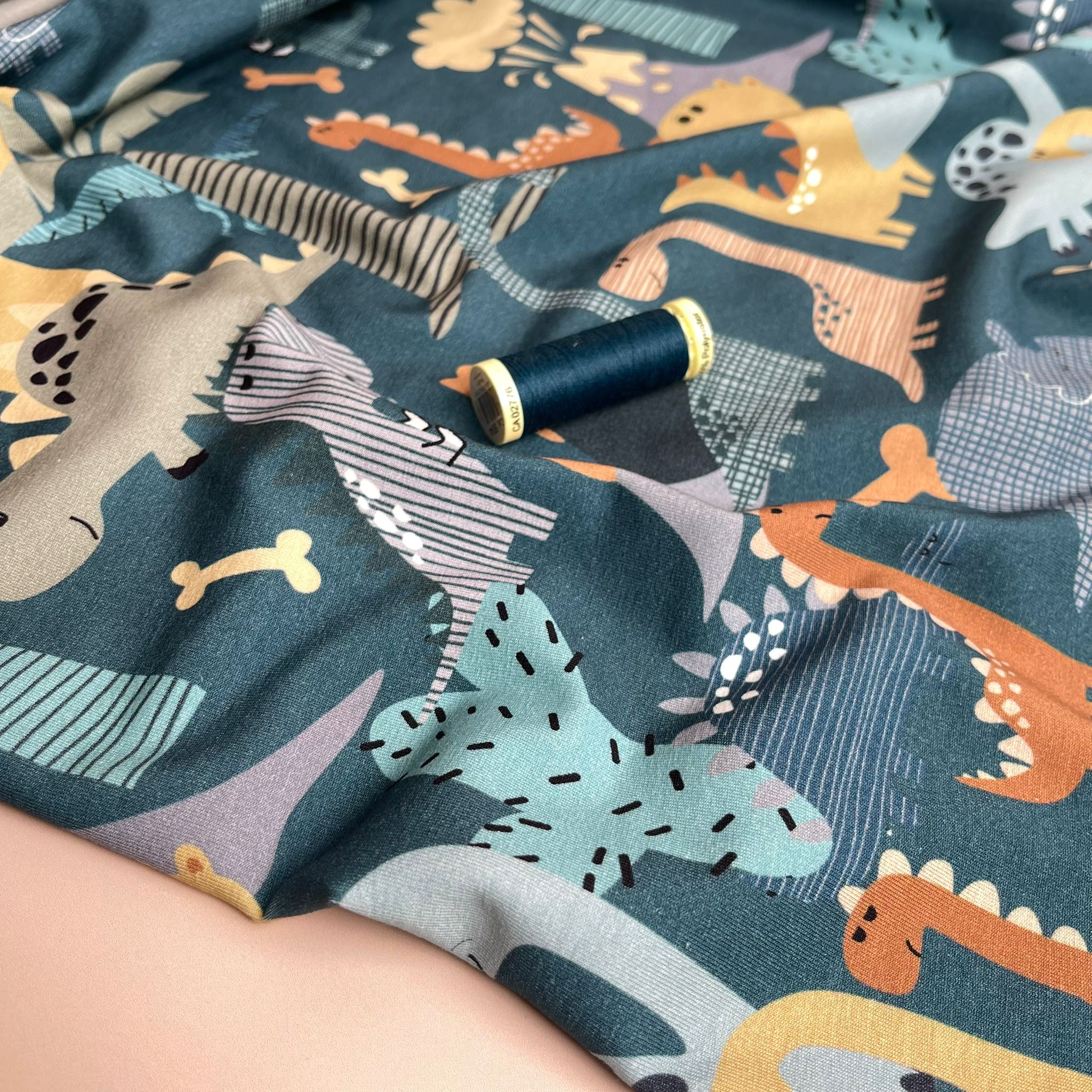 Danish Design - Dino Party Cotton Jersey Fabric