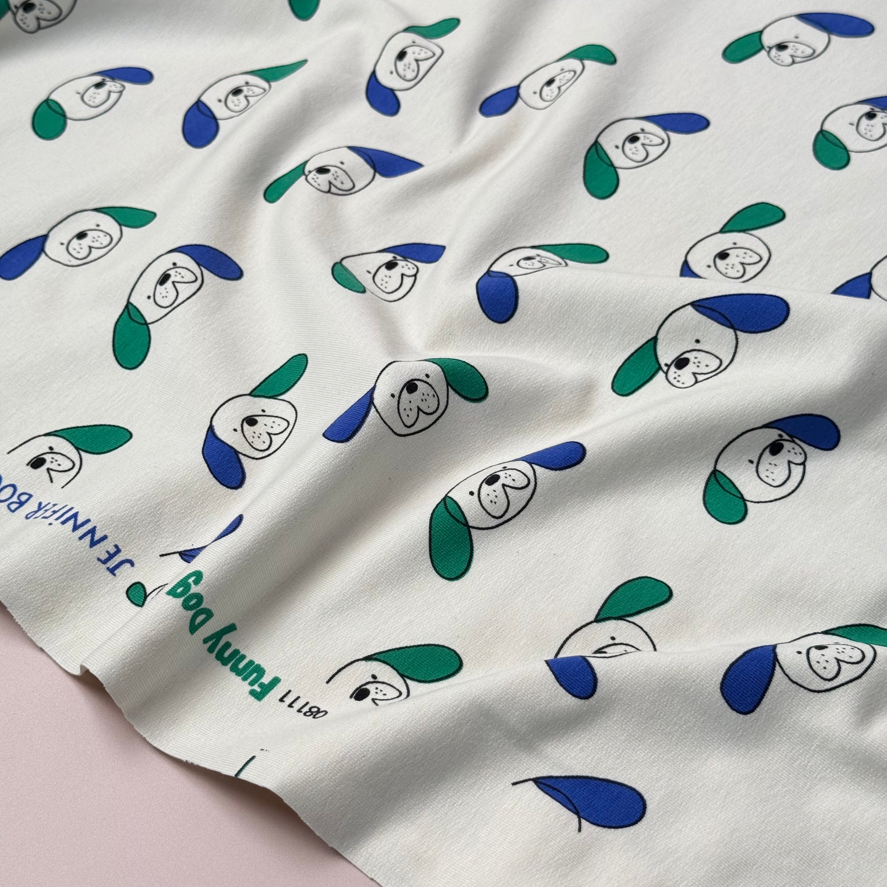 Cute Puppies Organic GOTS Cotton French Terry