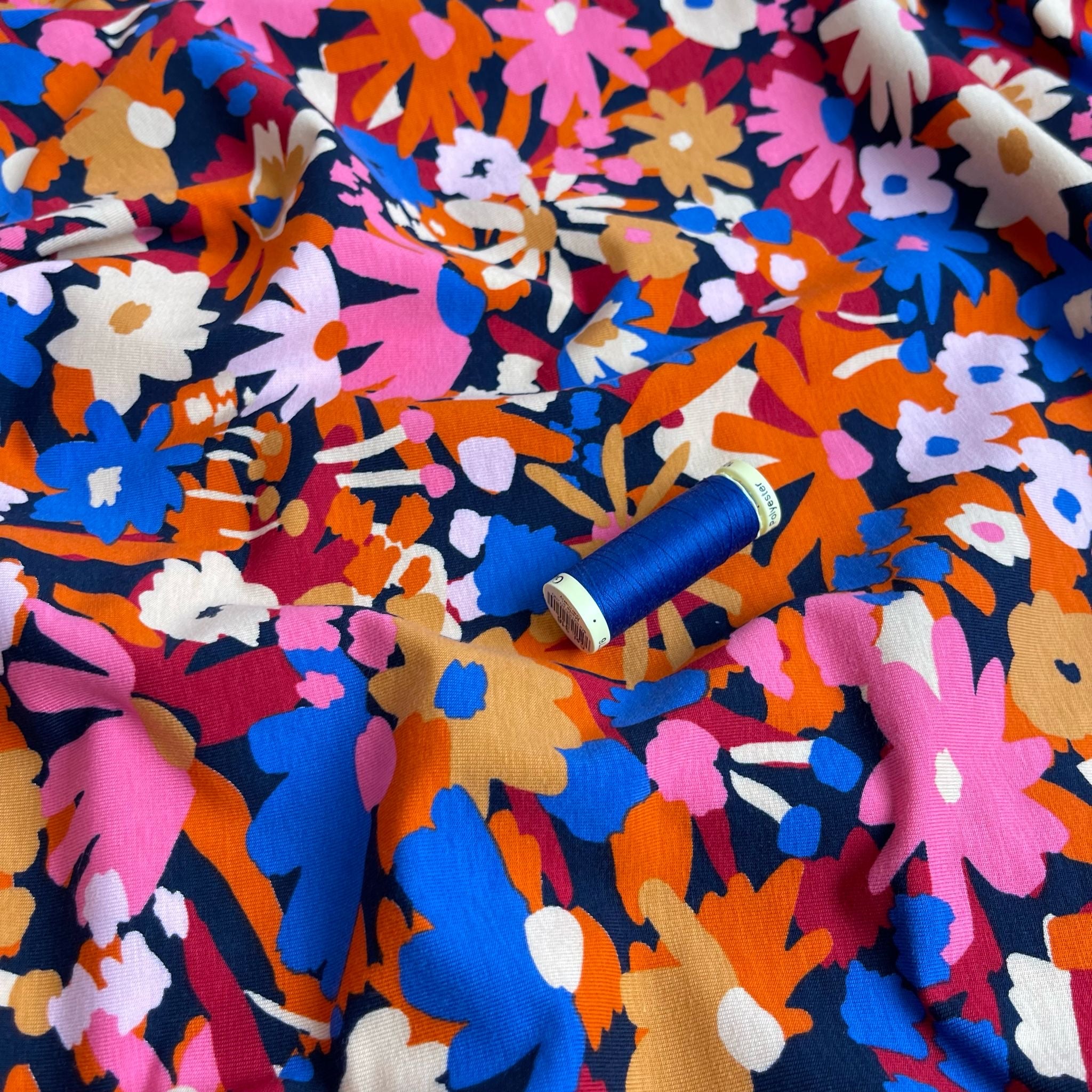 Nerida Hansen - Autumn Pop Blossom GOTS Organic Cotton Jersey
