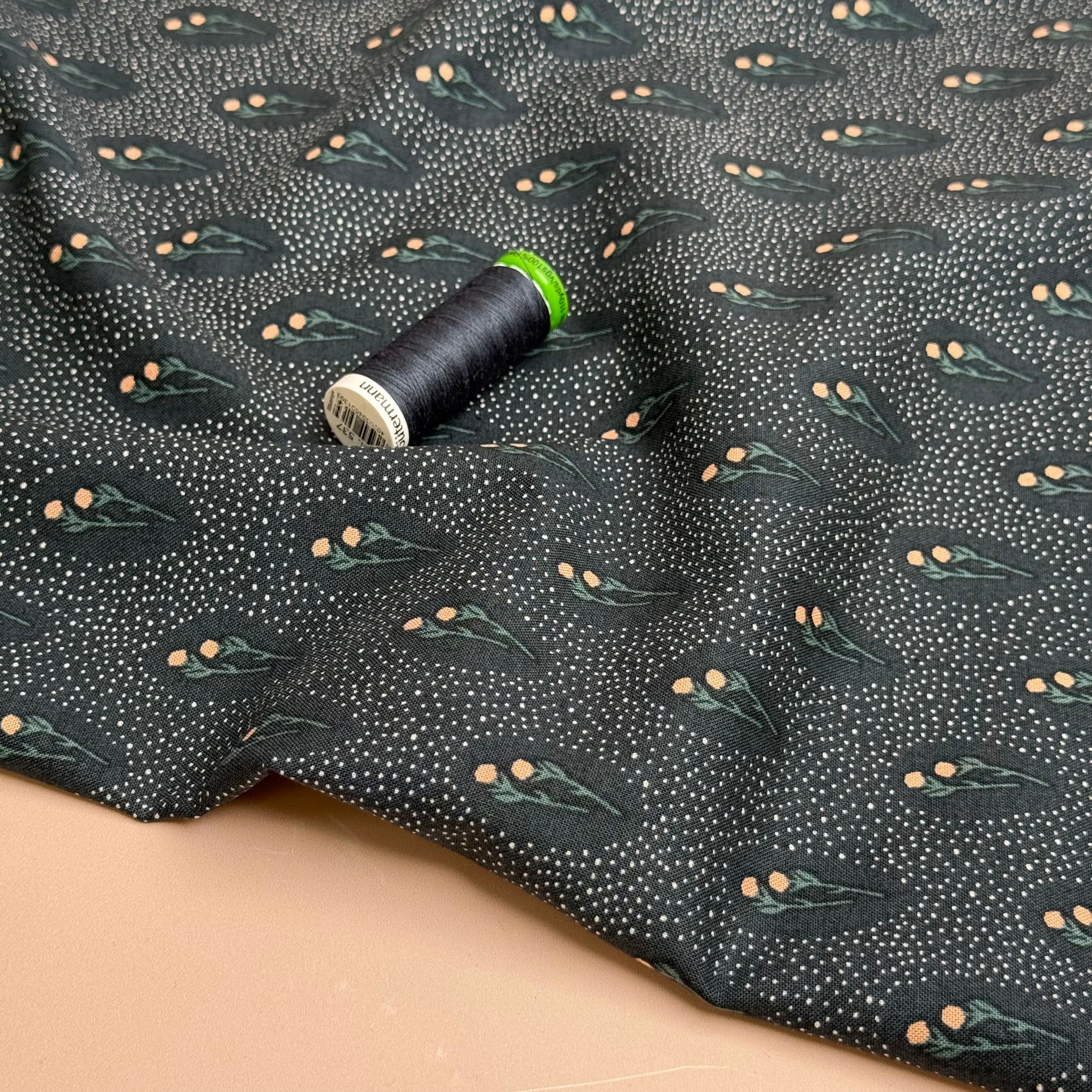Rifle Paper Co - Summer Falk in Indigo Cotton Fabric from English Rose