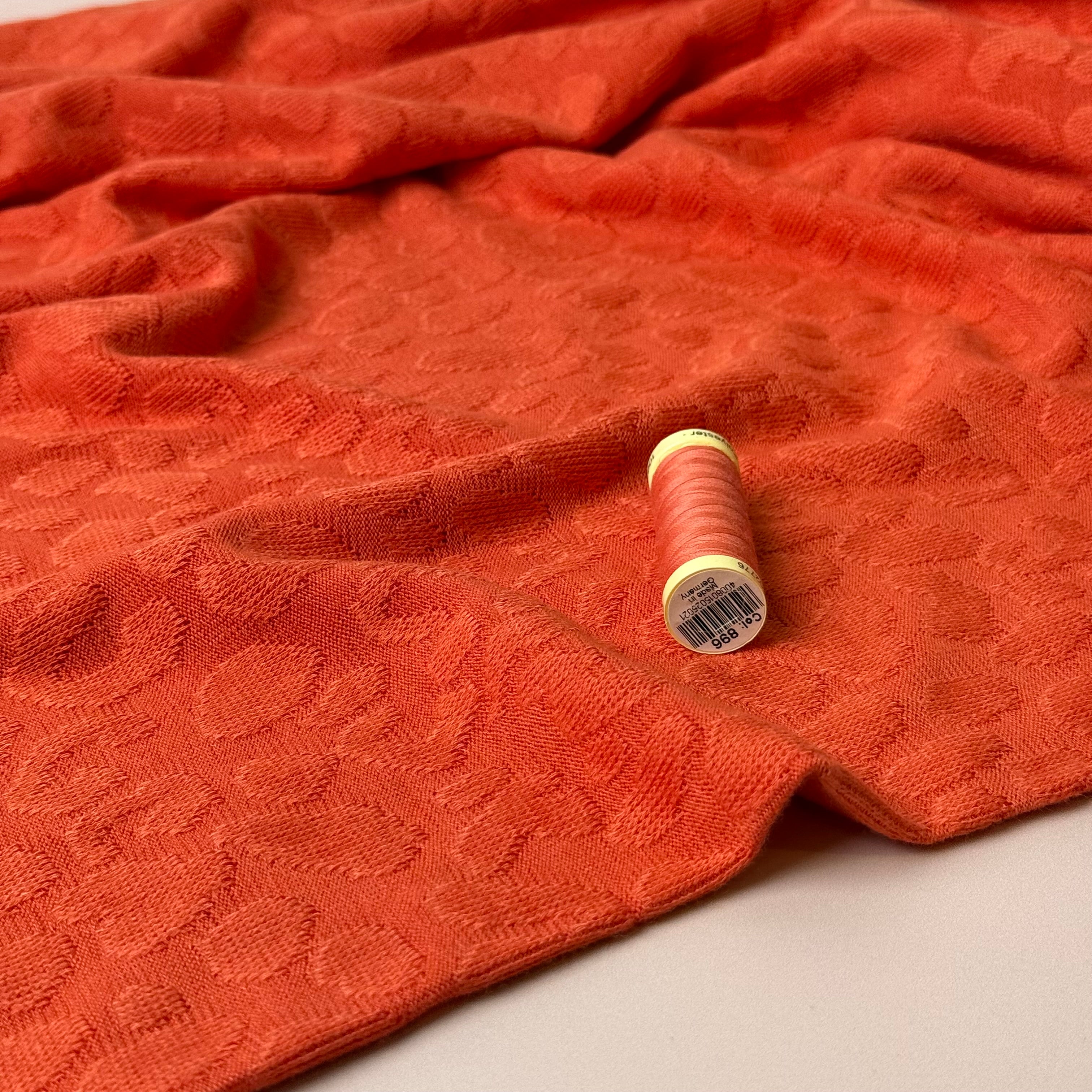 Animal Viscose Blend Light Sweater Knit in Orange
