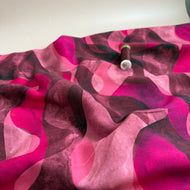 Waves Bordeaux Viscose Twill with LENZING™ ECOVERO™ fibres