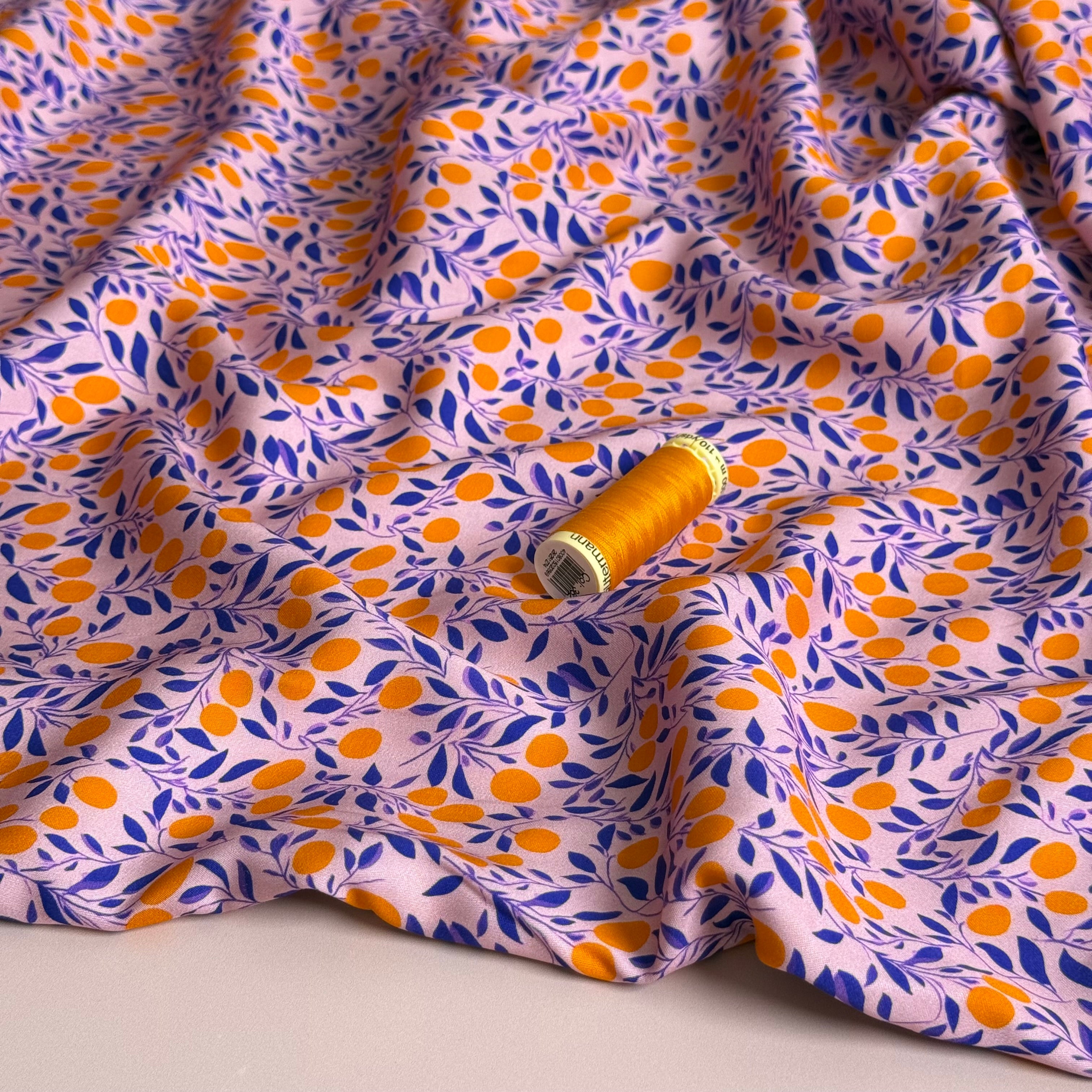 Petite Citrus Viscose Sateen Fabric