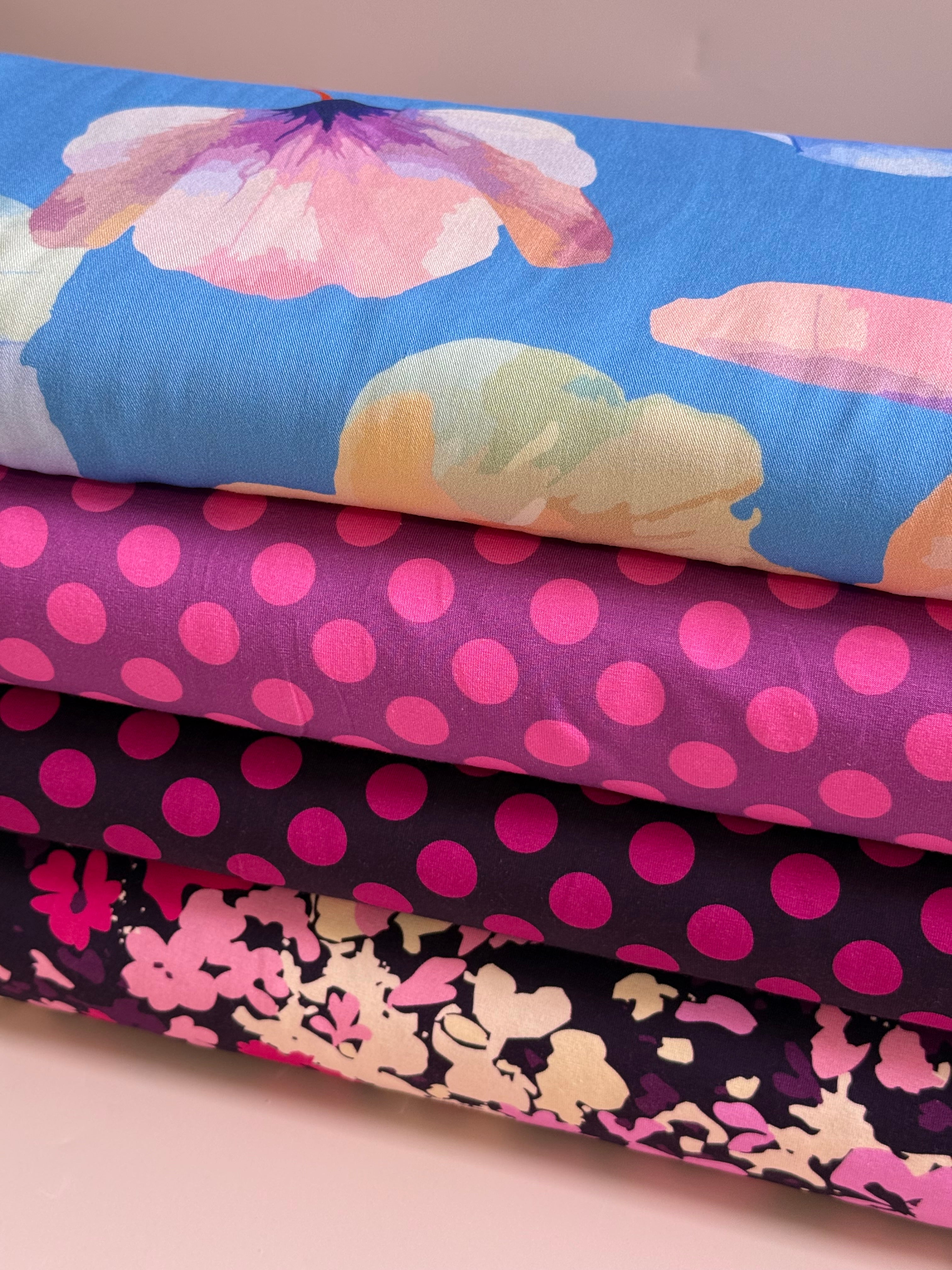 Danish Design - Paint Splash Flowers Cotton Jersey