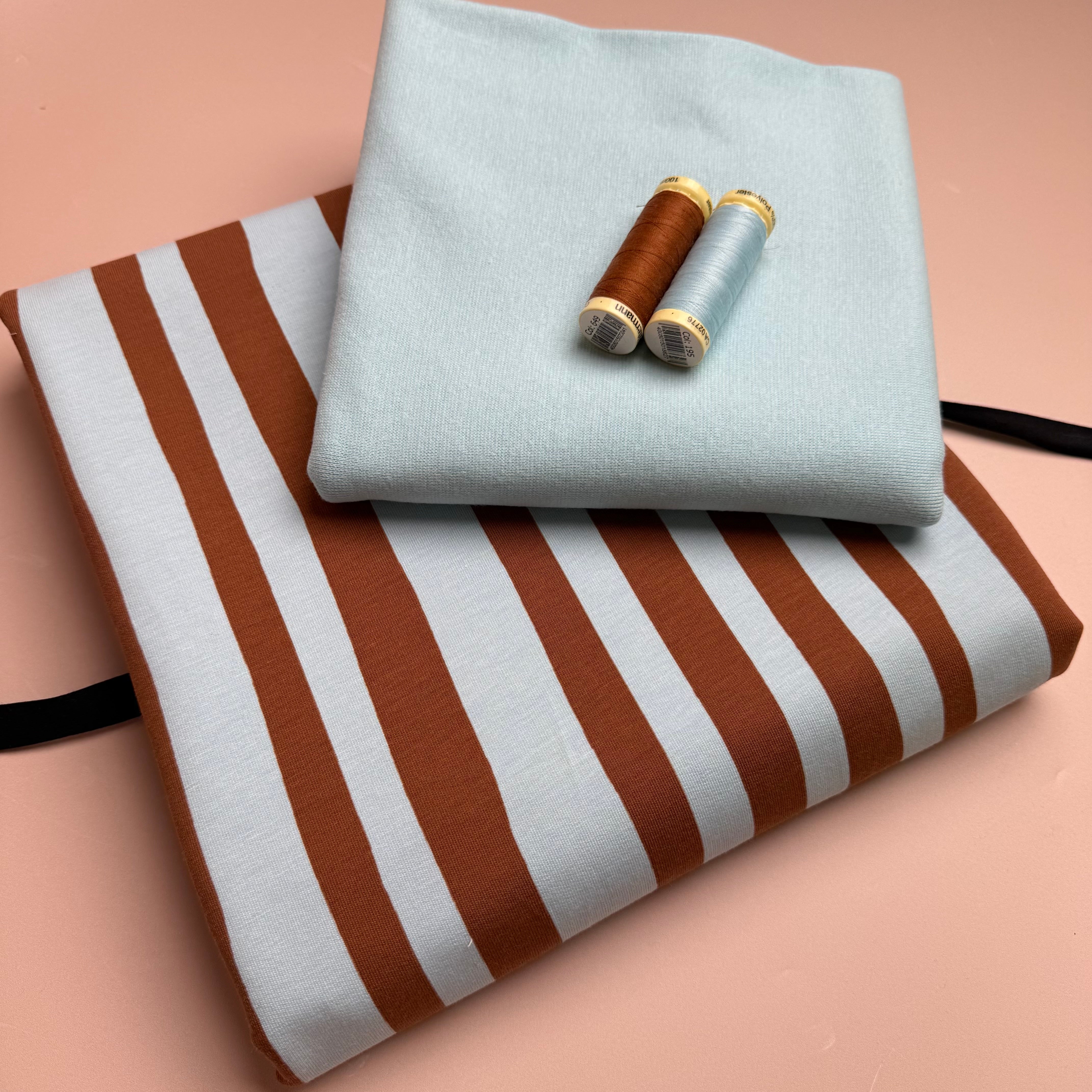 Colour Bundles - Wavy Stripe Cotton French Terry & Ribbing