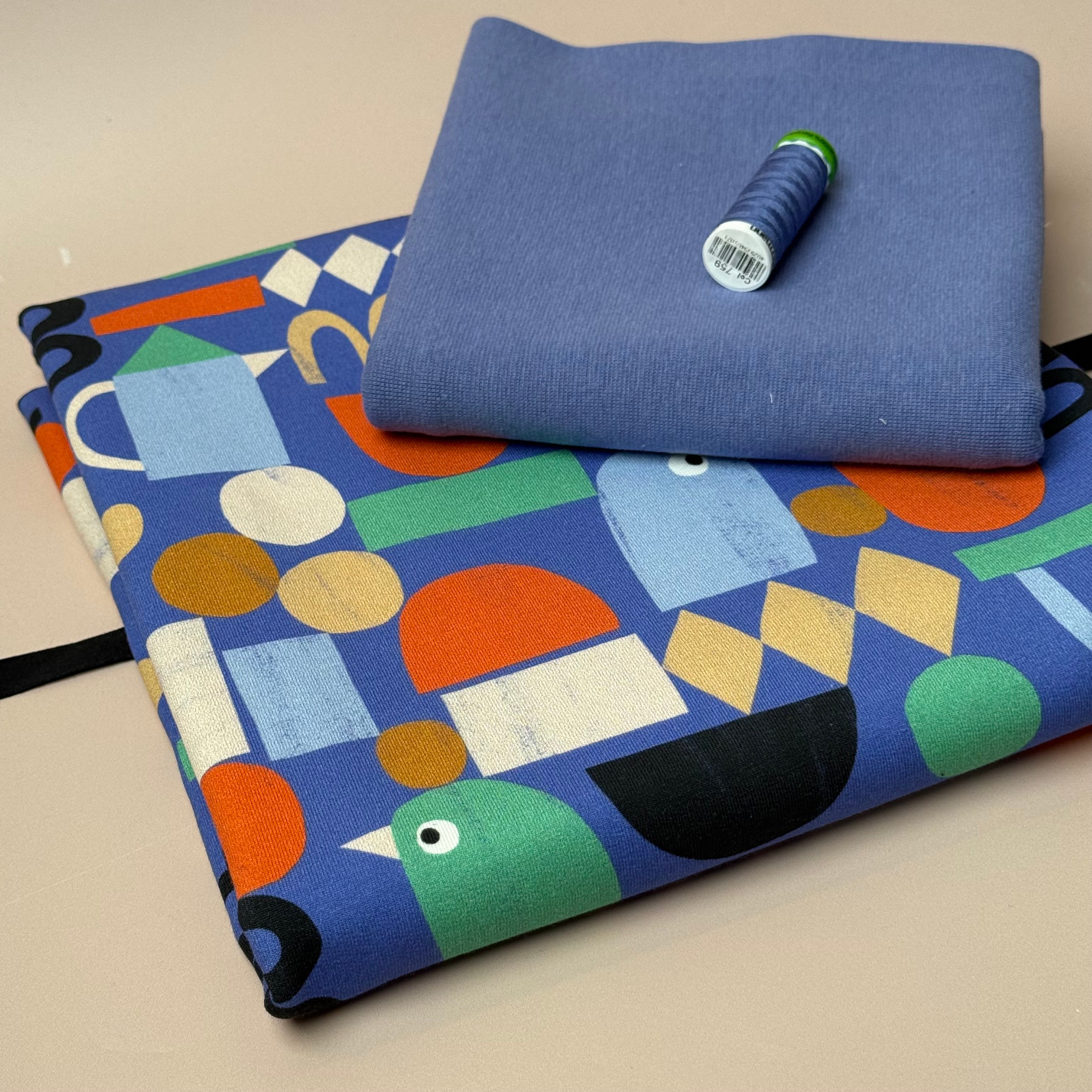 Colour Bundles - Funky Shapes Organic Cotton French Terry & Ribbing