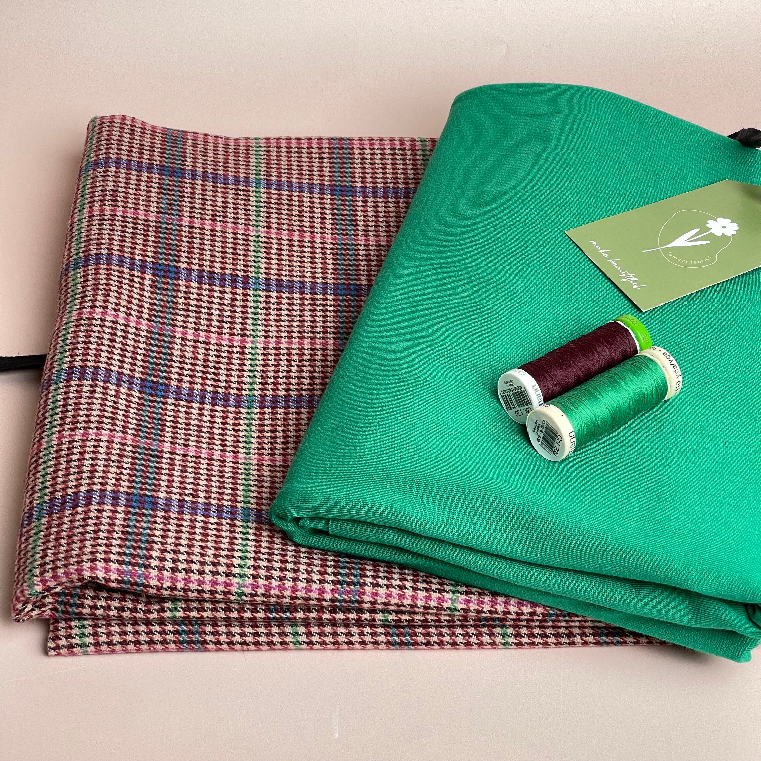 Limited Edition - Luxury Pyjama Kit with Checked Cotton Mix and Cotton Jersey